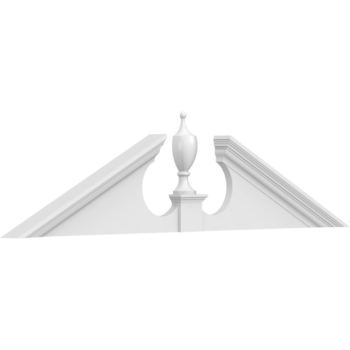 Ekena Millwork PEDPS058X145ACR00 58-Inches W x 14.5-Inches L PVC Pediment