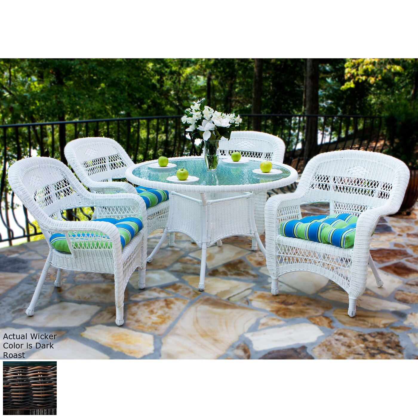 lowe's white wicker chairs