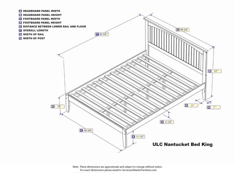 AFI Furnishings Nantucket Grey King Wood Platform Bed in the Beds ...