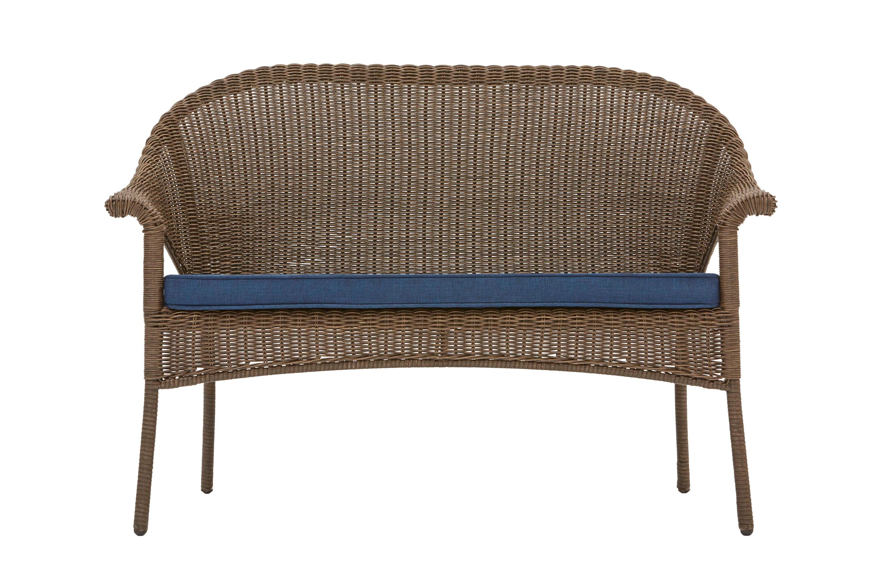 wicker love seat lowes