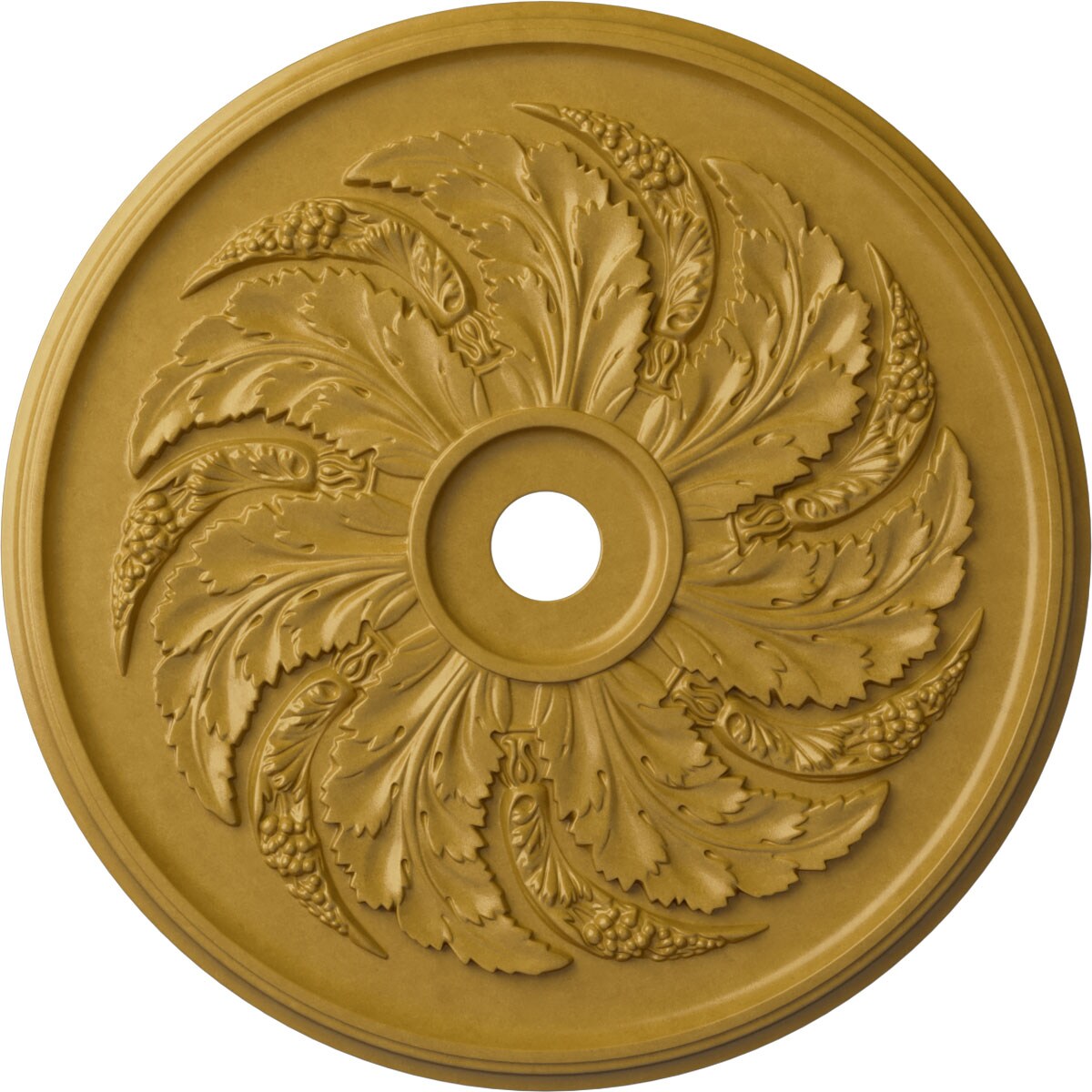 Ekena Millwork CM42SKIGS Sellek 42.125-in W x 42.125-in L Painted Iridescent Gold Polyurethane Split Ceiling Medallion