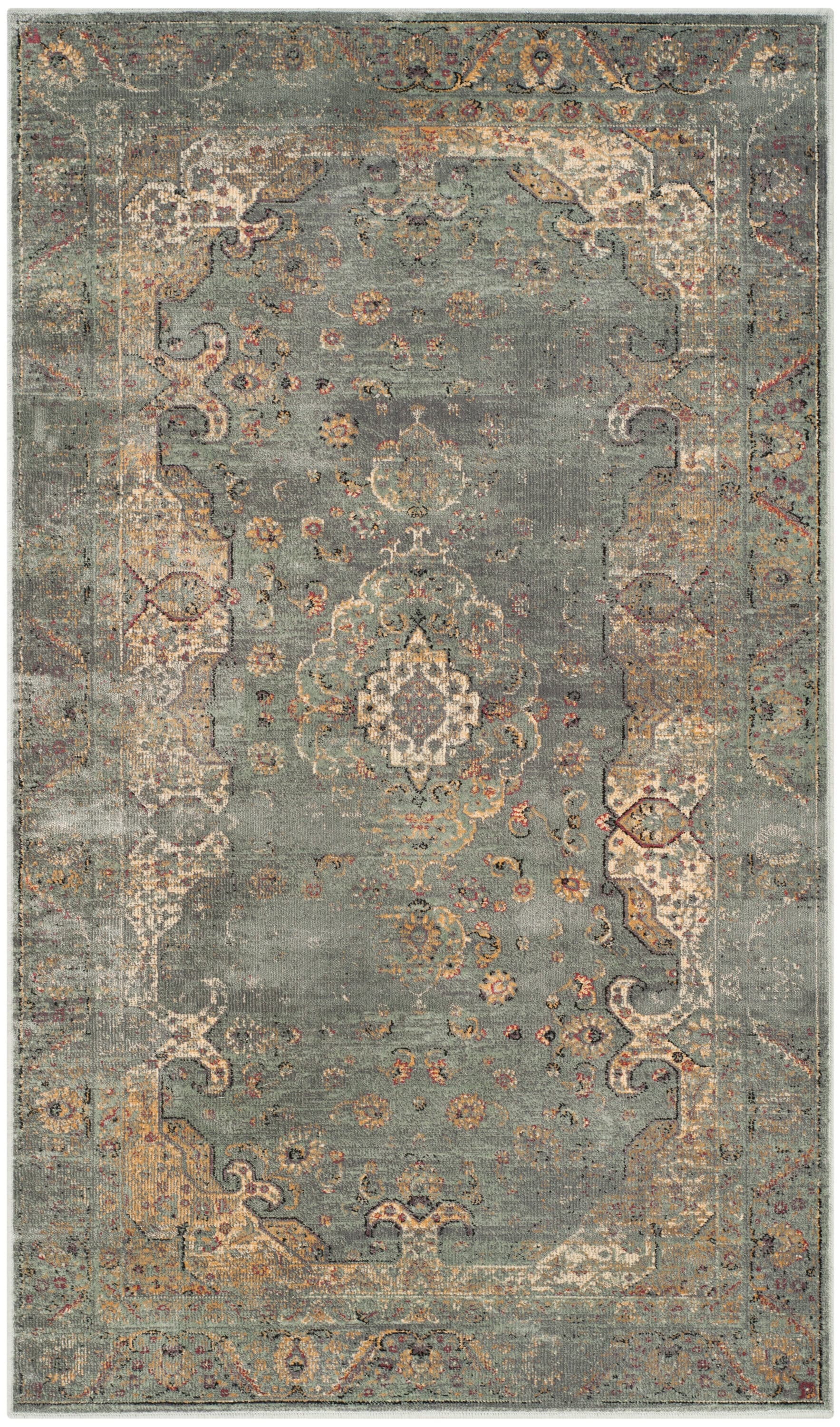 Elegance Revived Gray Viscose Hand-Knotted Area Rug