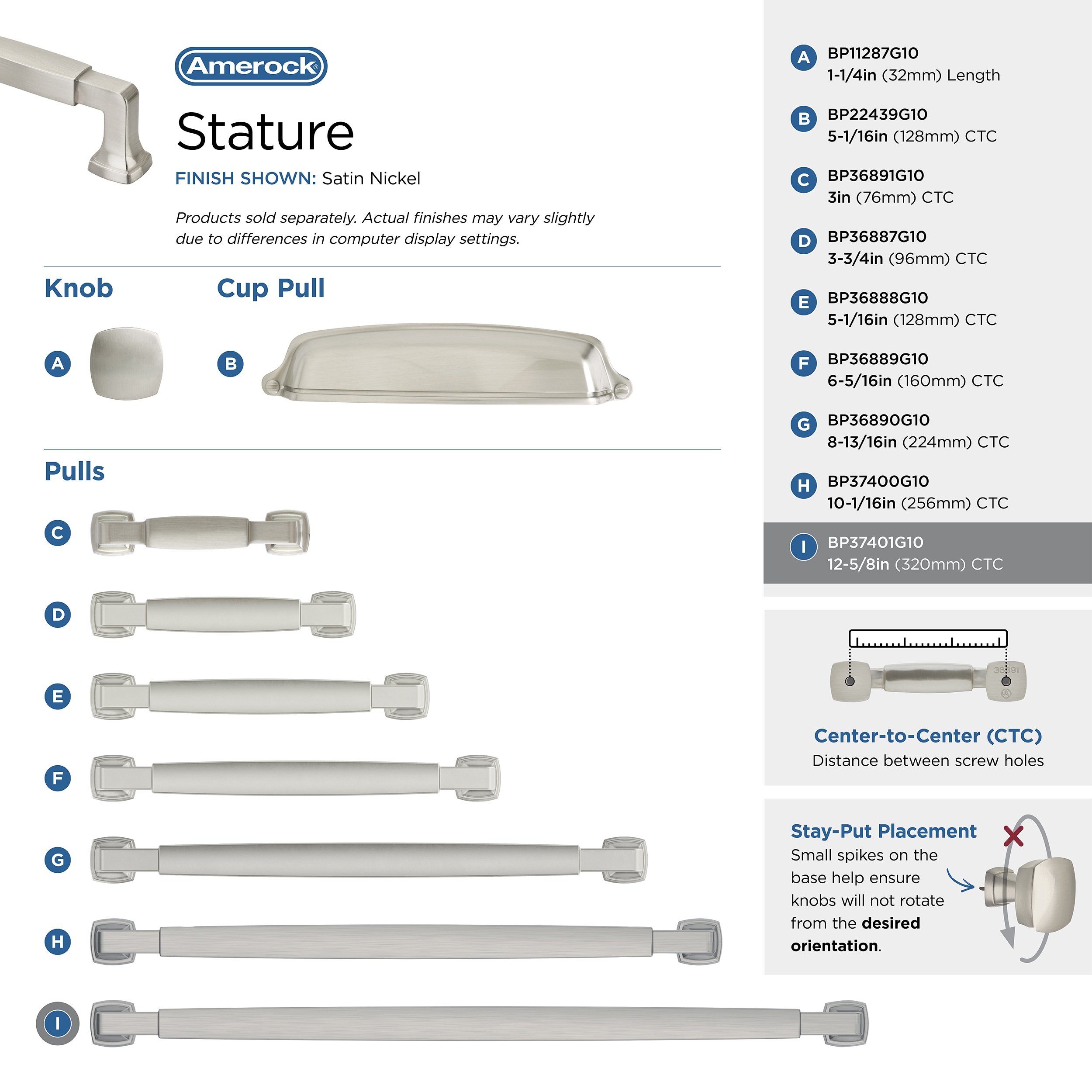 Amerock BP37401G10 Cabinet-Pulls - View #6