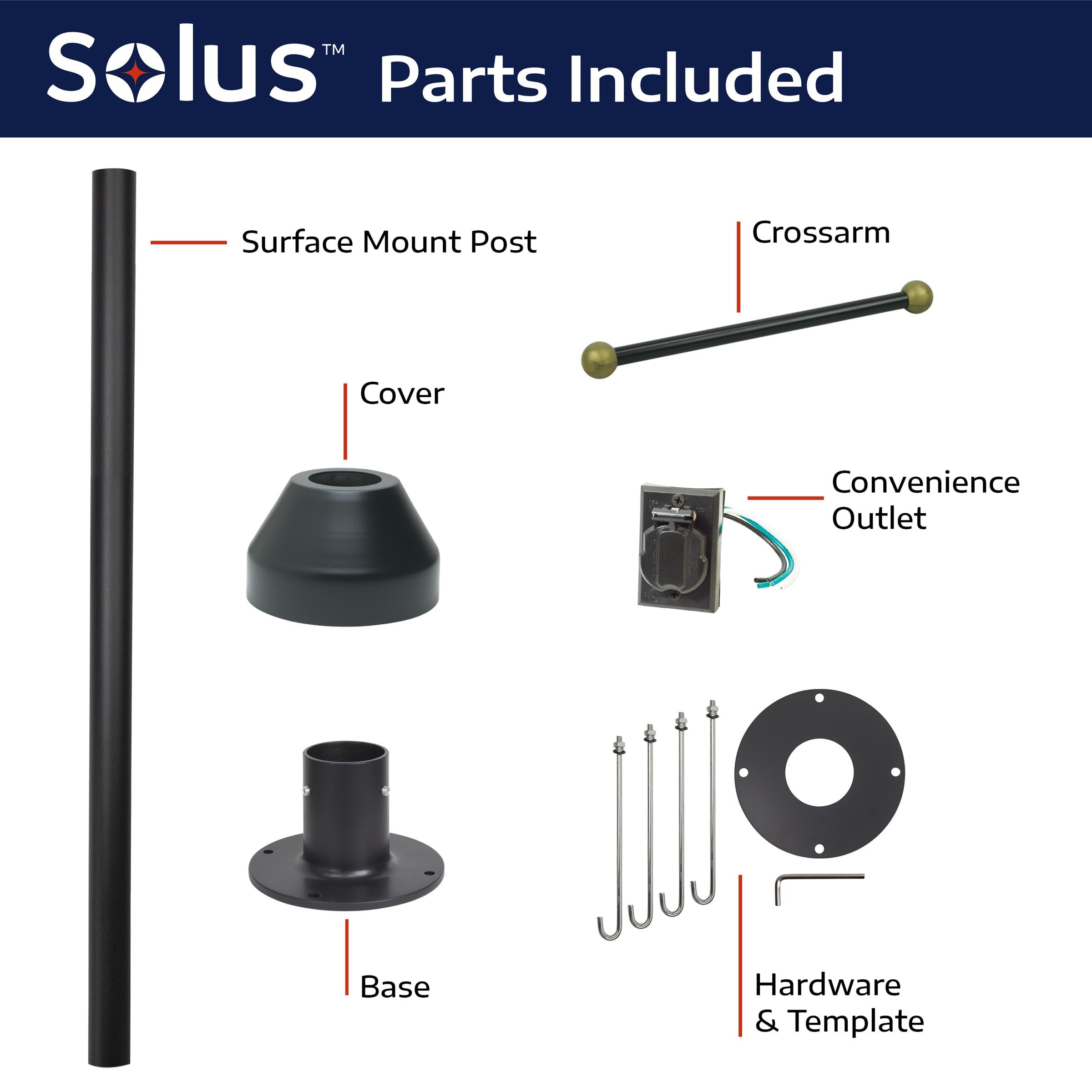 Solus SM6-CSTV-BK Post-Lights - View #6
