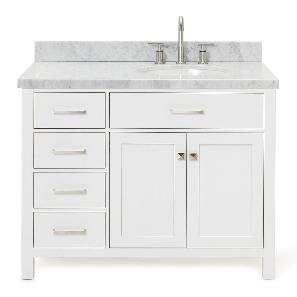 Beaumont Decor Hampton 43-in White Undermount Single Sink Bathroom ...