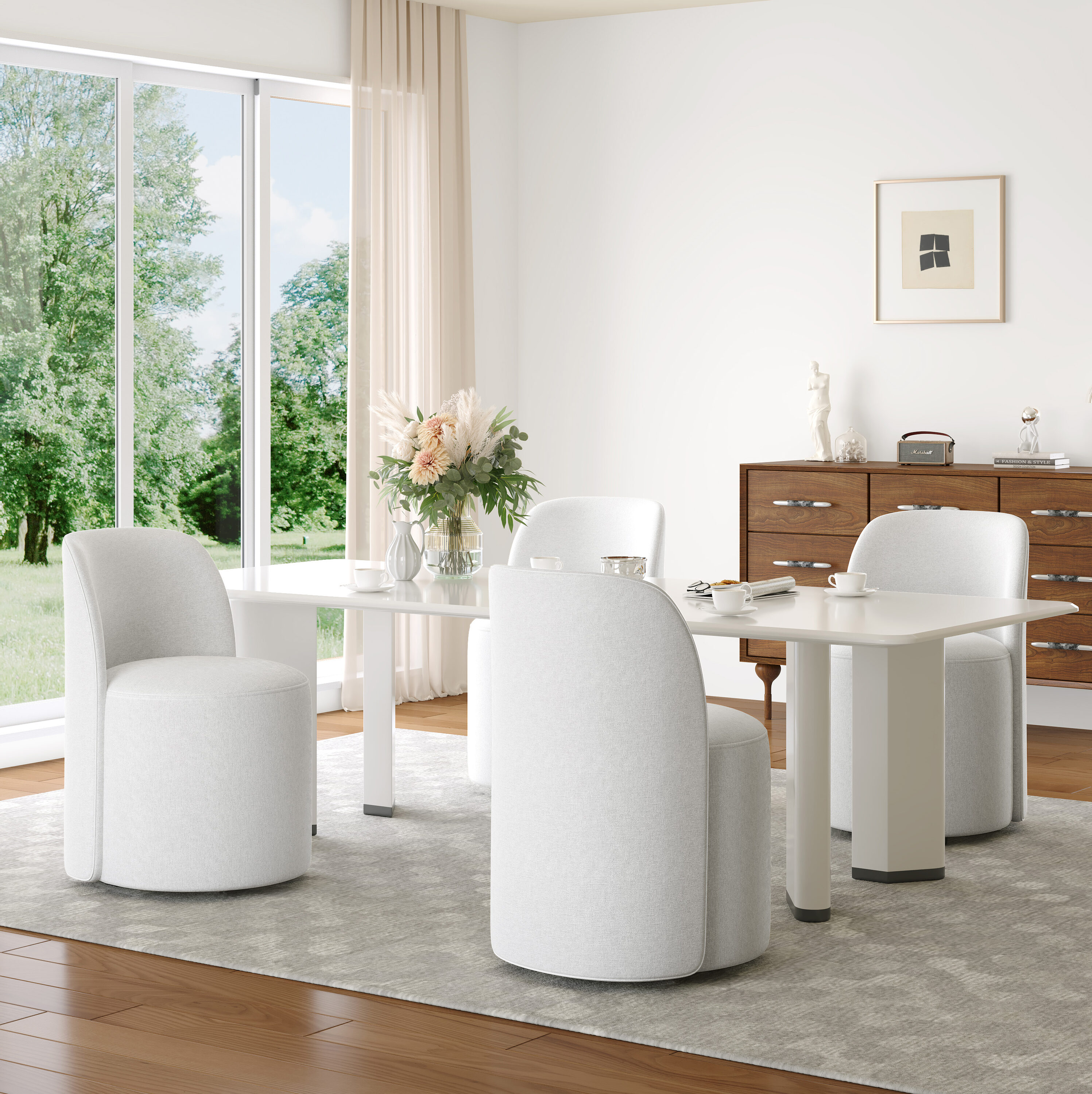 Dreamsidea LS-CH0063-BEI-4 Dining-Chairs - View #3