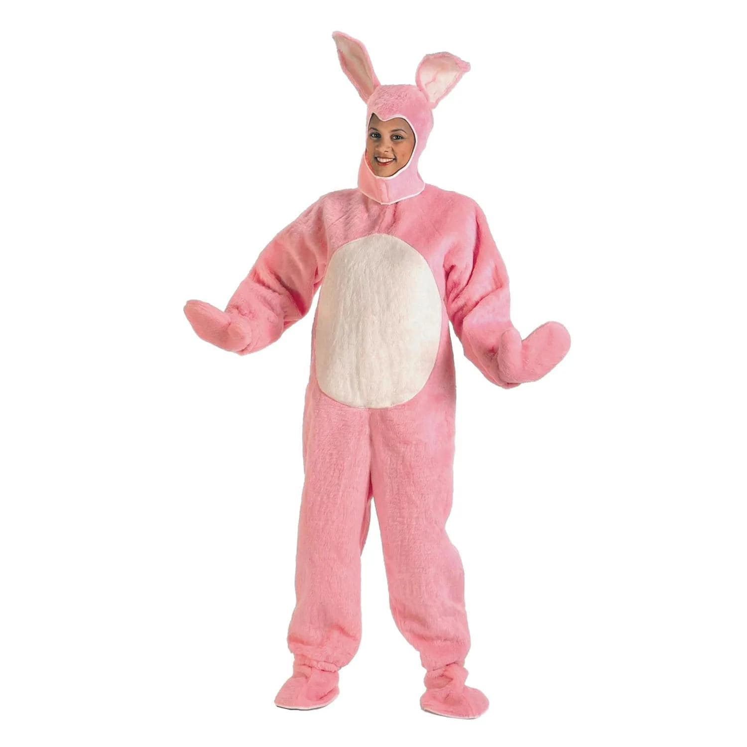 Halco Adult Pink Easter Bunny Suit with Bunny Hood Costume Medium at — free download