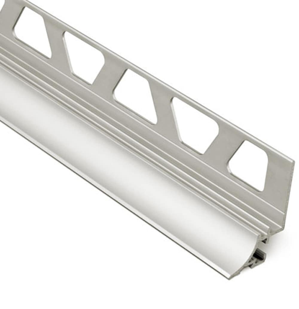 Schluter Systems AHKA80AT Dilex-AHKA 0.313-in W x 98.5-in L Satin nickel anodized aluminum Aluminum Cove base Tile Edge Trim