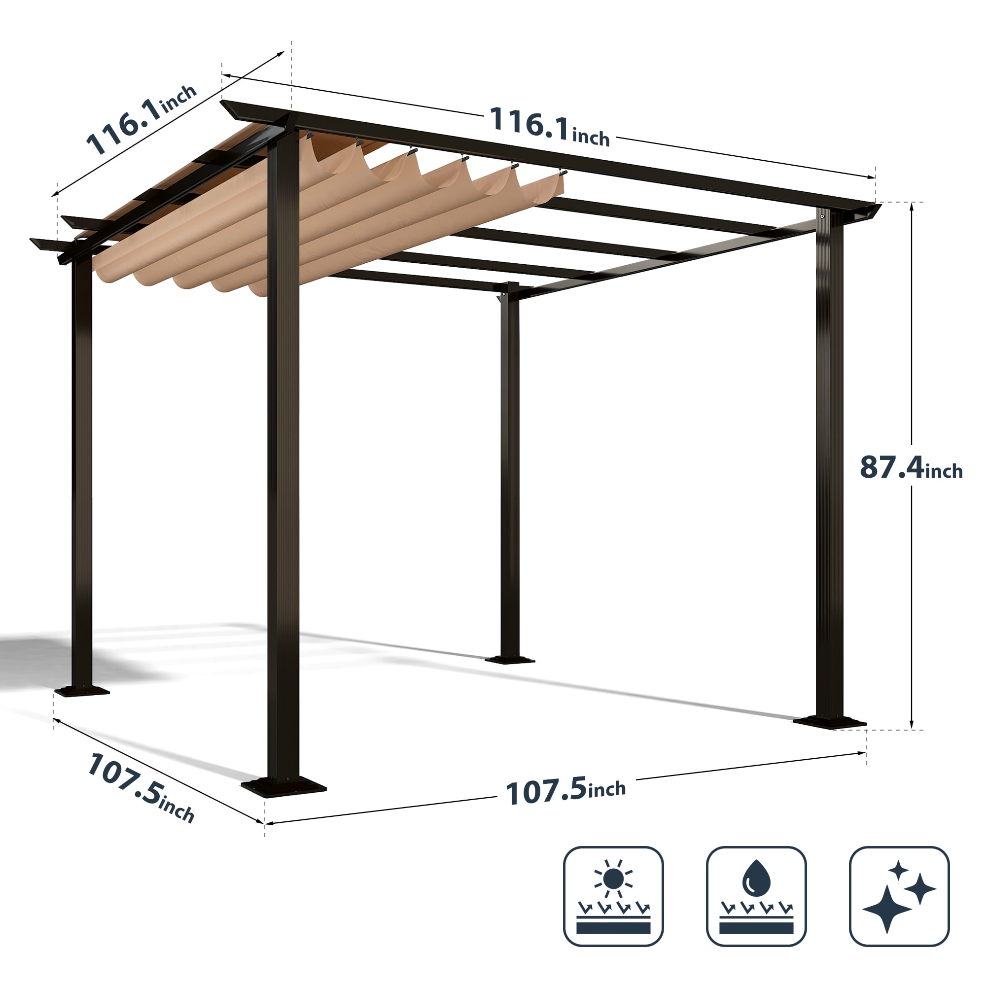  EL-ZPPL1010-M-WL3 Pergolas-2 - View #8