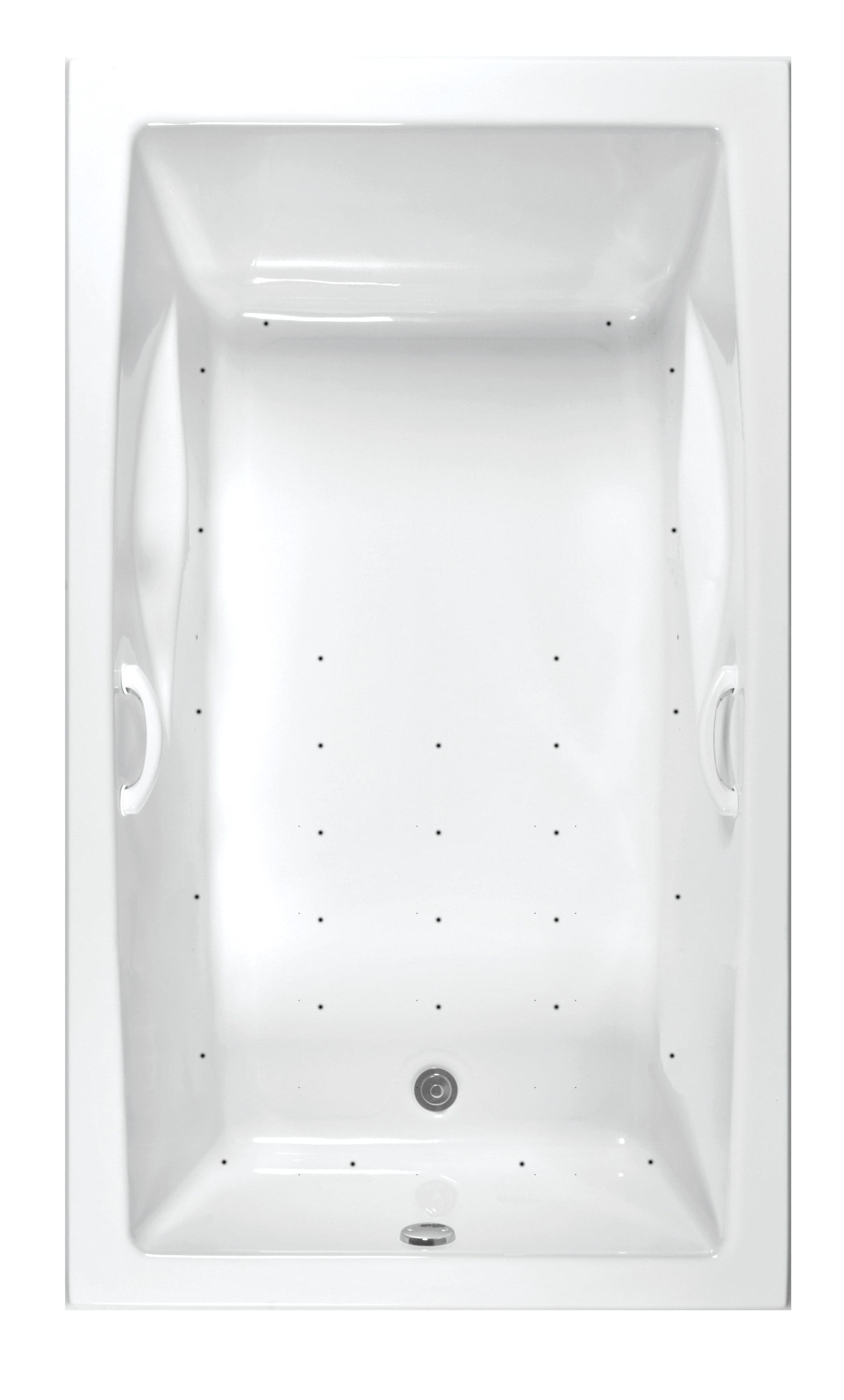 Mansfield 5369550000 Swirl-Way Luxury Series 36-in x 60-in White Acrylic Rectangular Drop-in and undermount Air bath ( Reversible Drain )