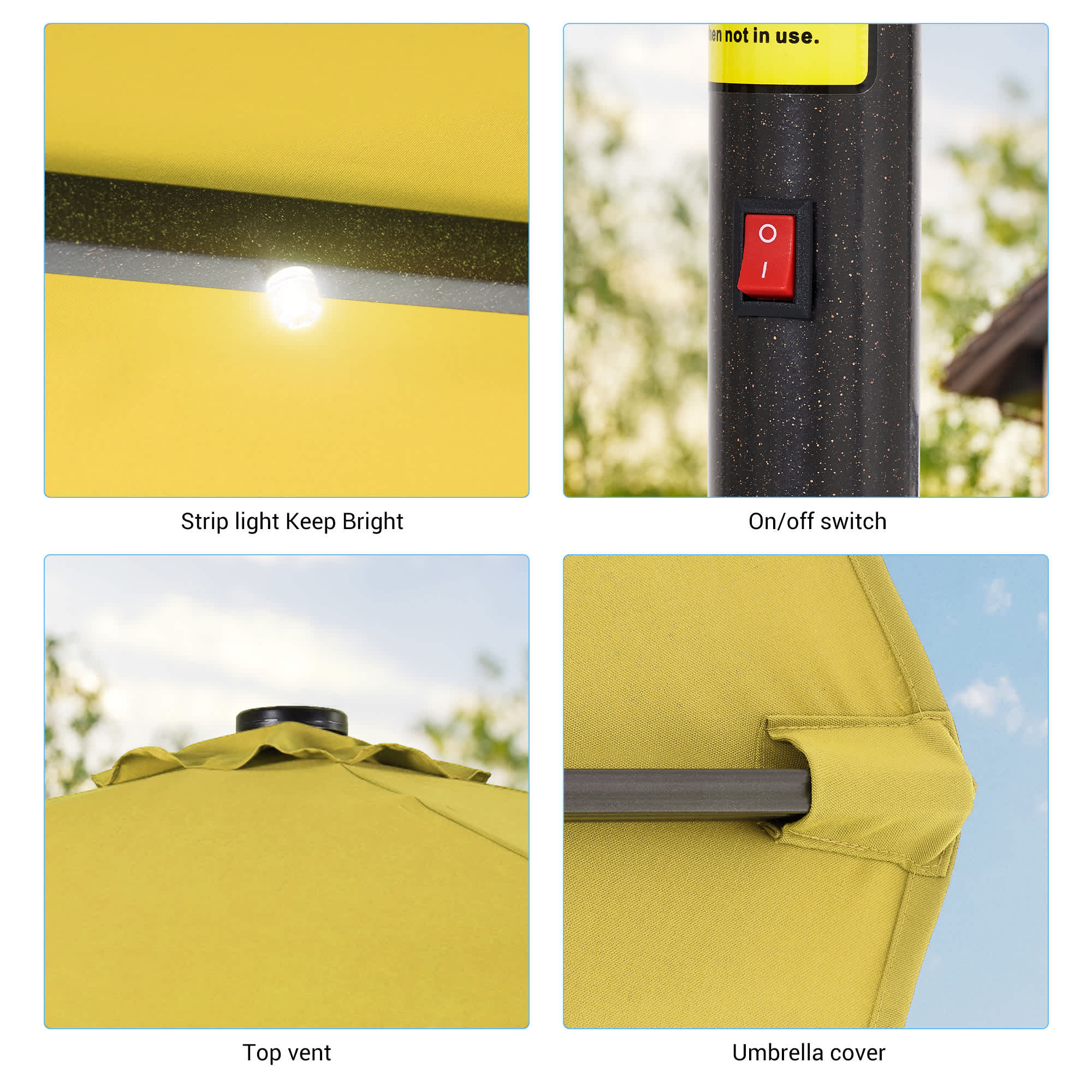 Aok Garden LWP-SM-LED274YW Umbrellas-2 - View #7