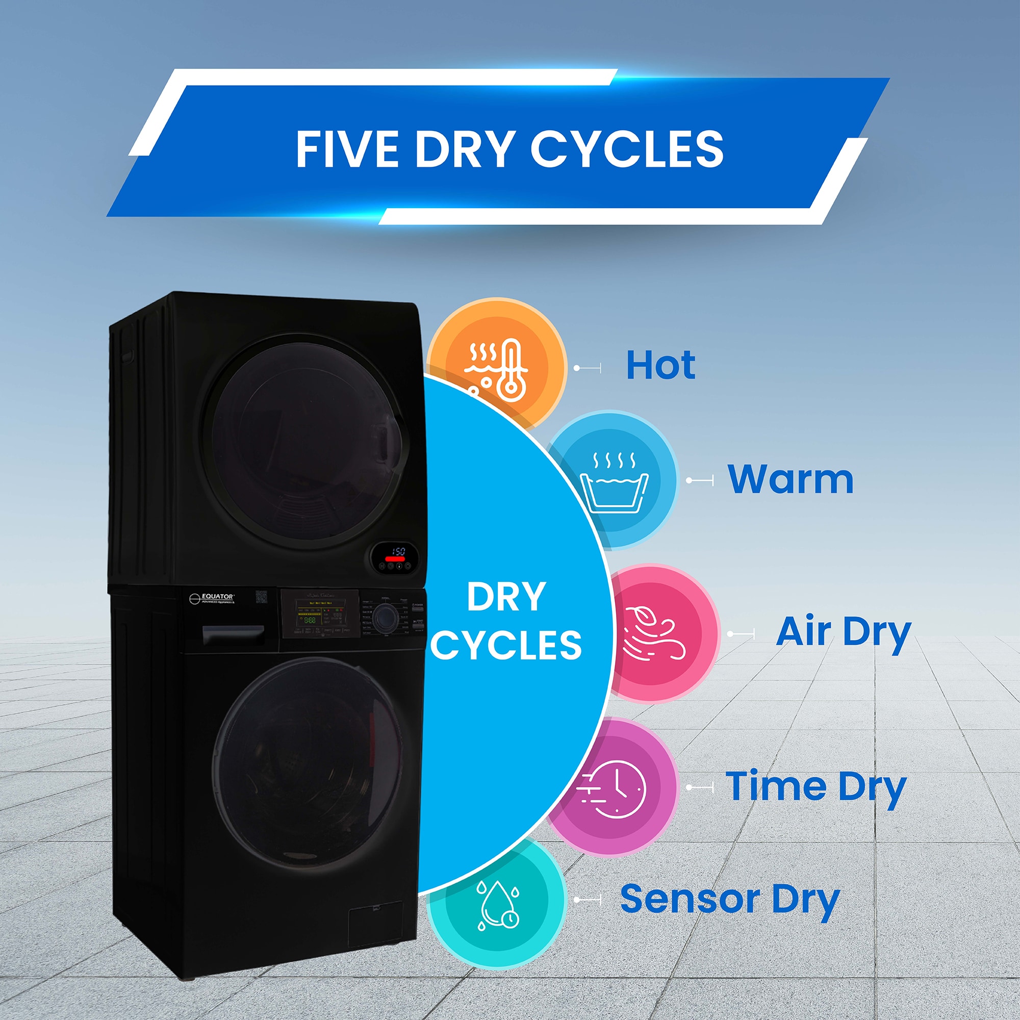 Equator Advanced Appliances EW 826 & ED 852 B Combo-Washer-And-Dryer - View #13