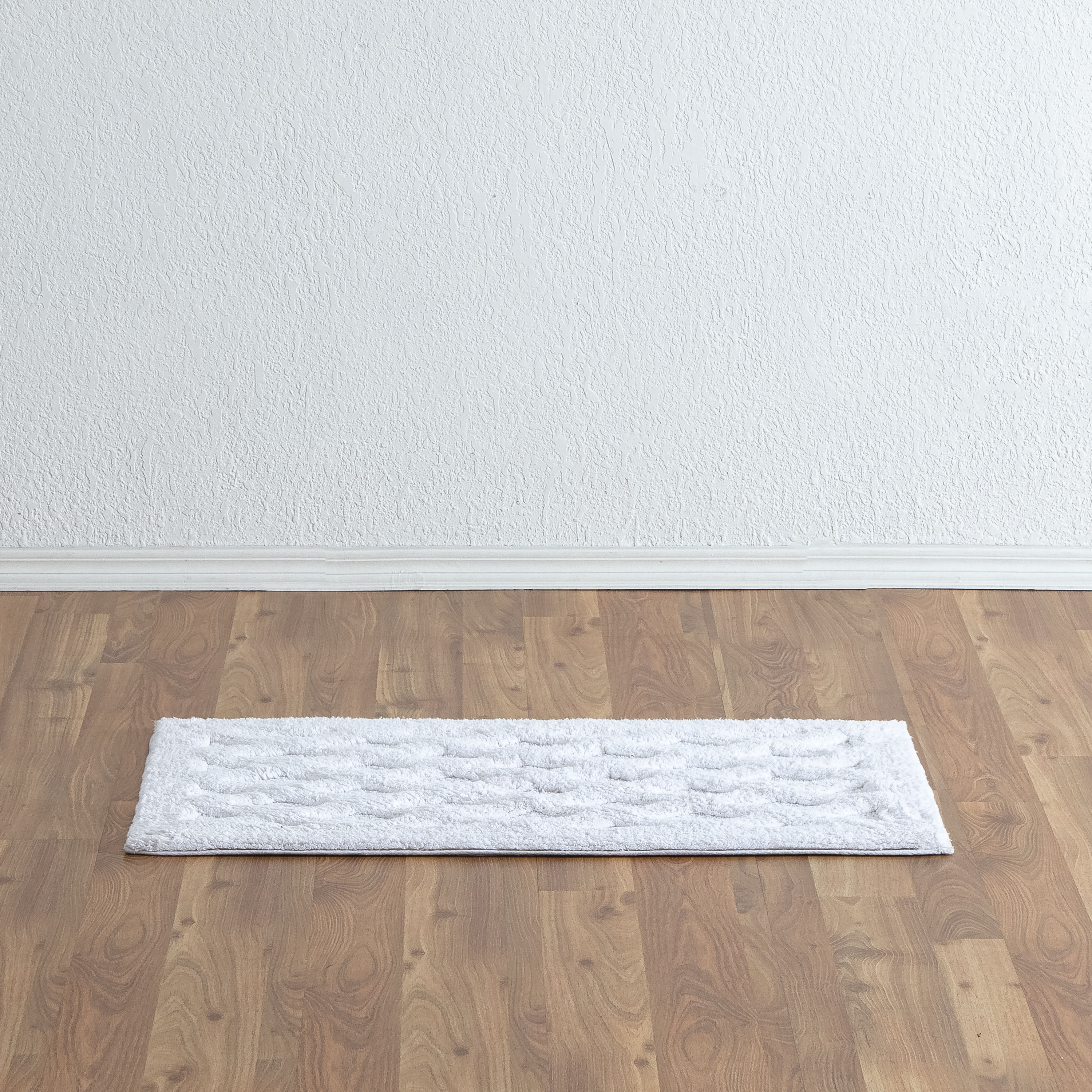 Alderbury Blue 30 in. x 50 in. Geometric Cotton Bath Mat