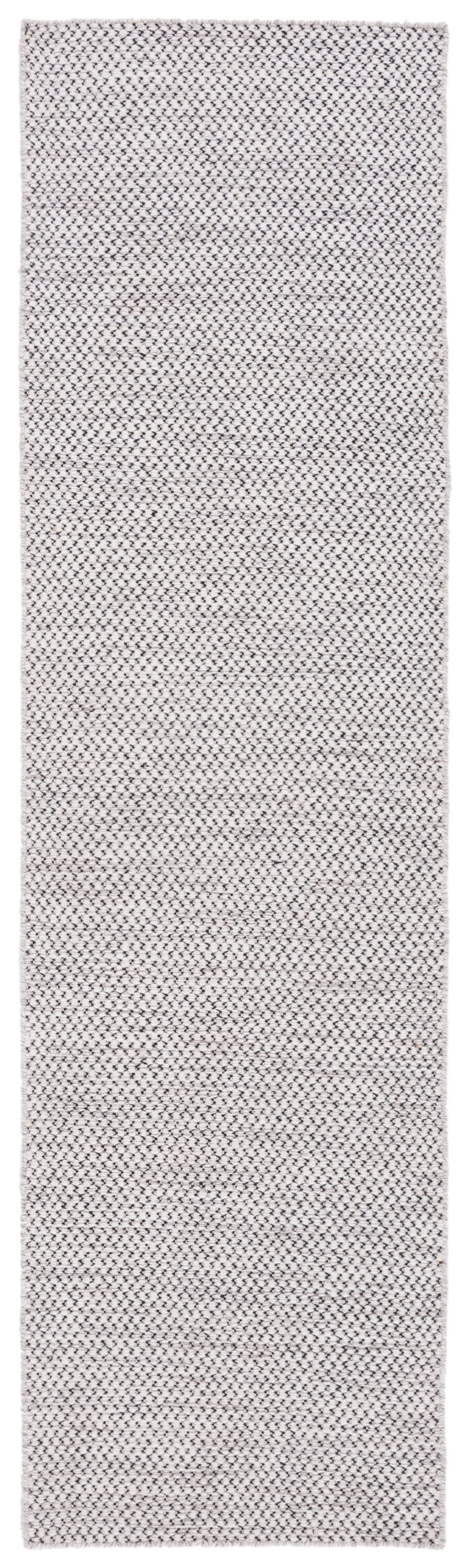 Ivory Flat Woven Wool Handmade Reversible Runner Rug