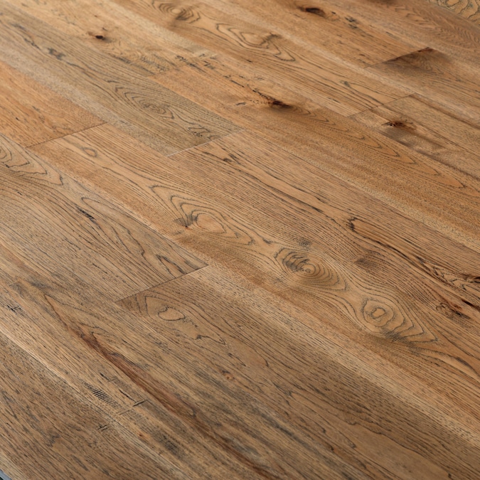 Natu Xl Spc Wood Hickory White Washed, 12mm Engineered Hardwood Flooring