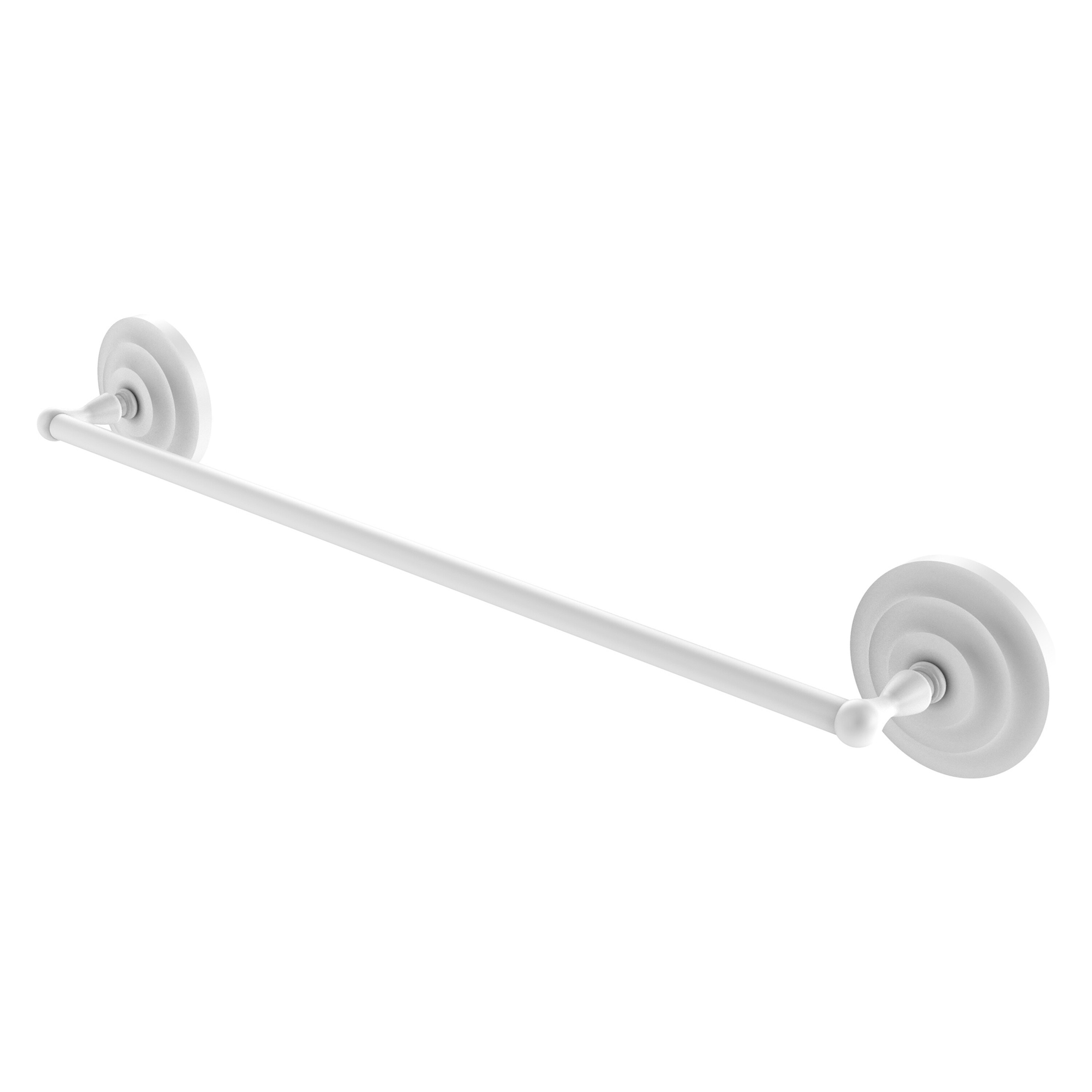 Allied Brass QN-31/30-WHM Que New 30-in Matte White Wall mount Single Towel Bar