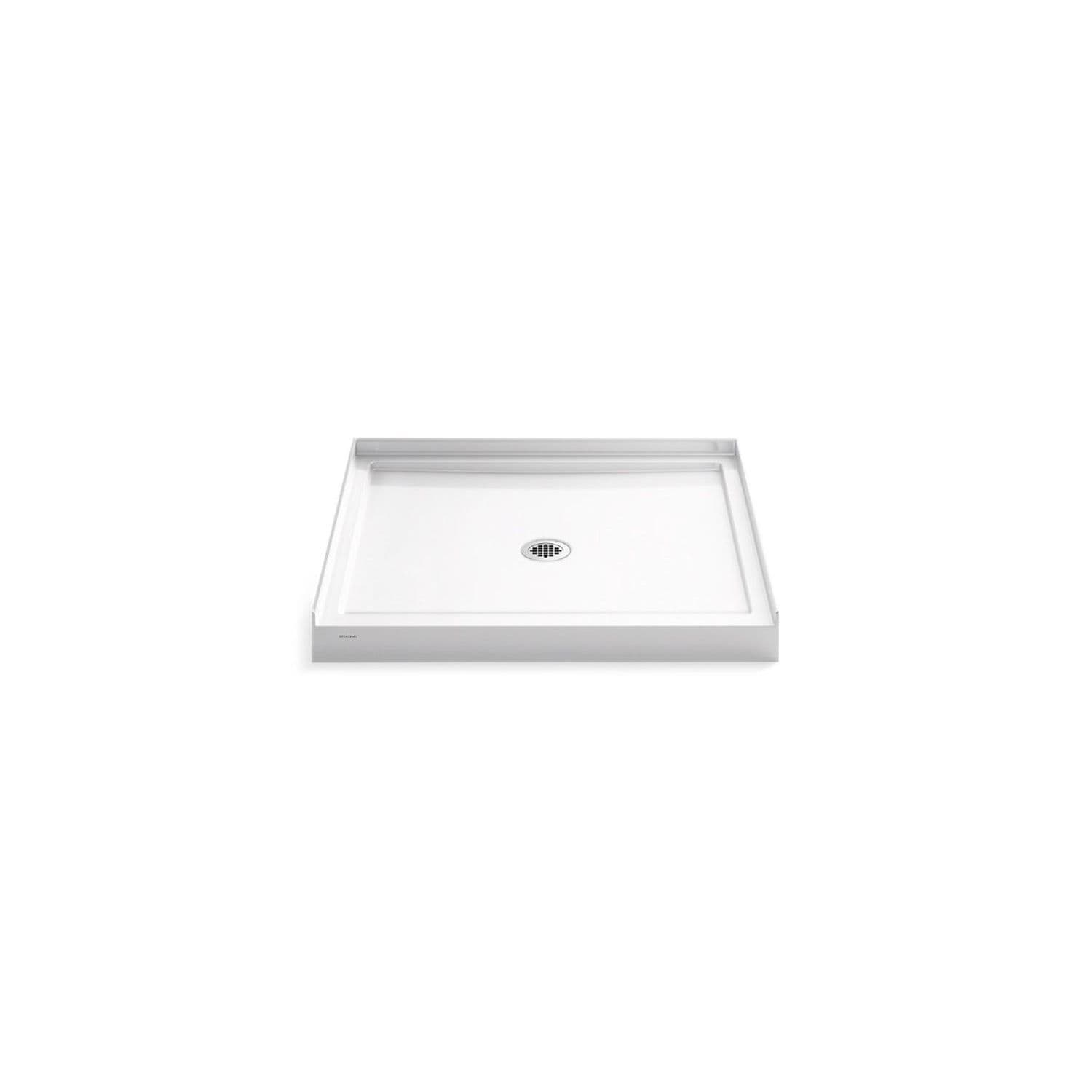 Sterling 95078-0 38-in W x 50-in L Center White Single Rectangle Shower Pan Base with 4-in H Threshold