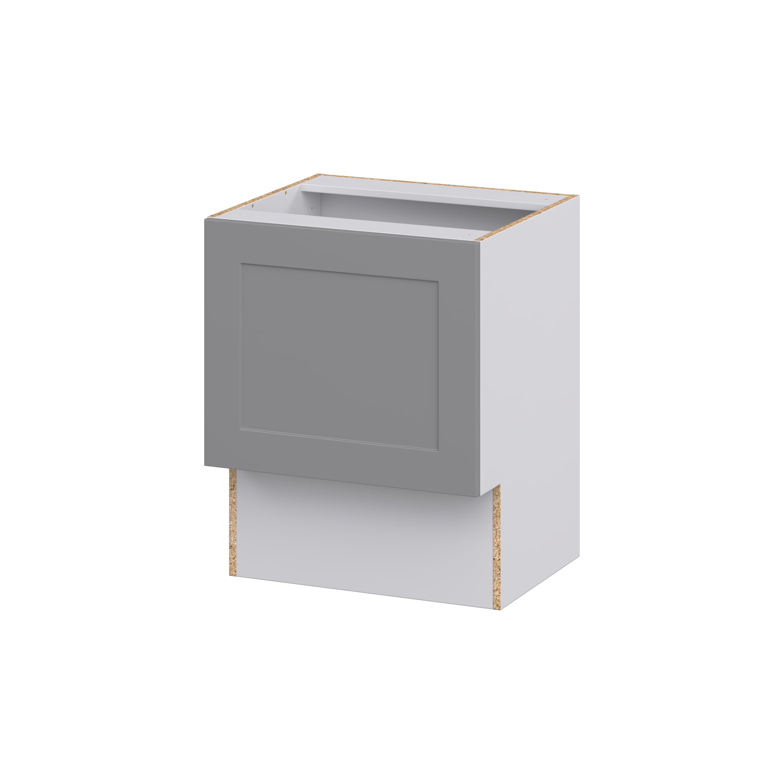 Hugo&Borg DSV24ADA(L/R)-BM Beaumont 24-in W x 34.5-in H x 21-in D Slate Gray Base Fully assembled Cabinet (Recessed Panel Shaker)