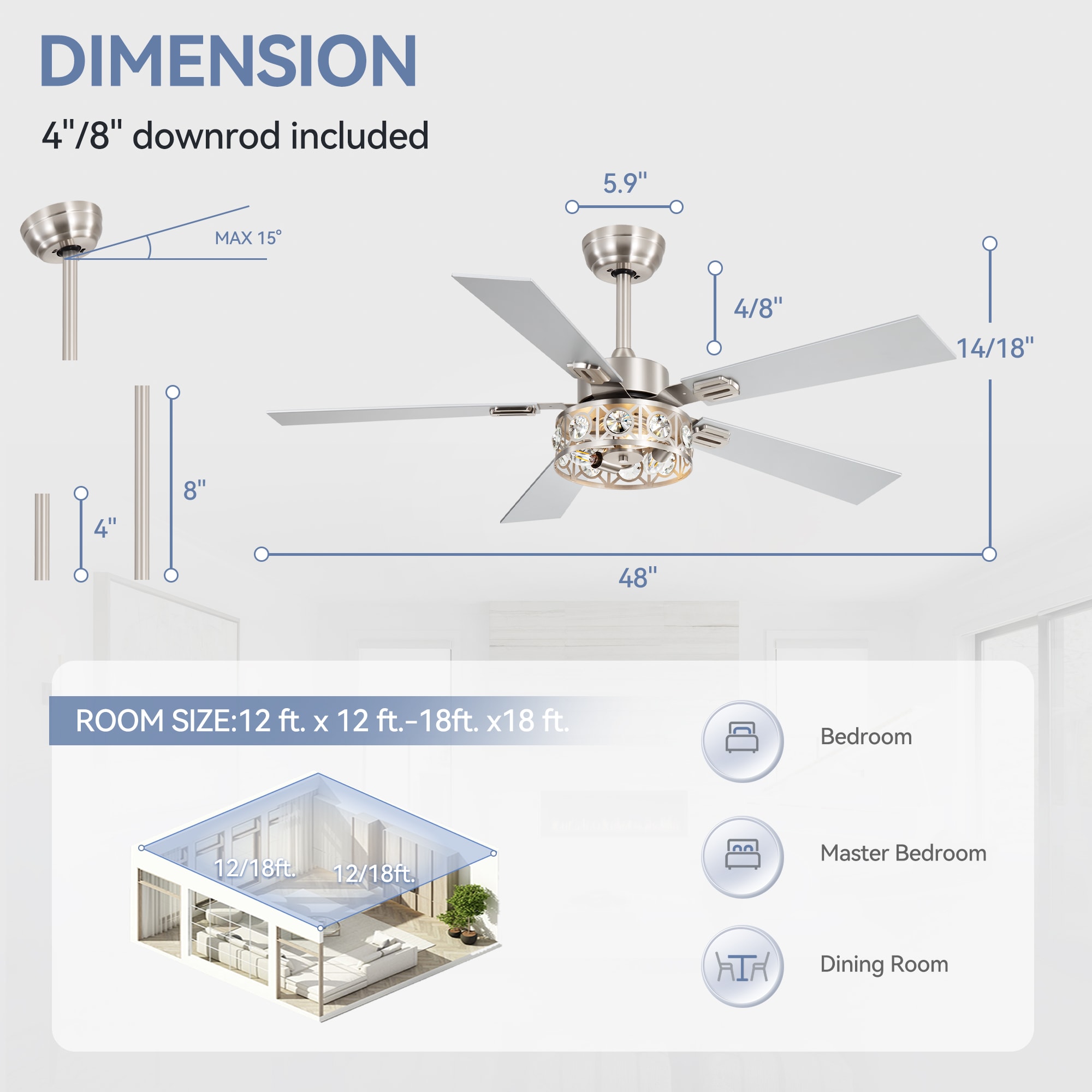 Breezary 35059-SN Ceiling-Fans - View #13