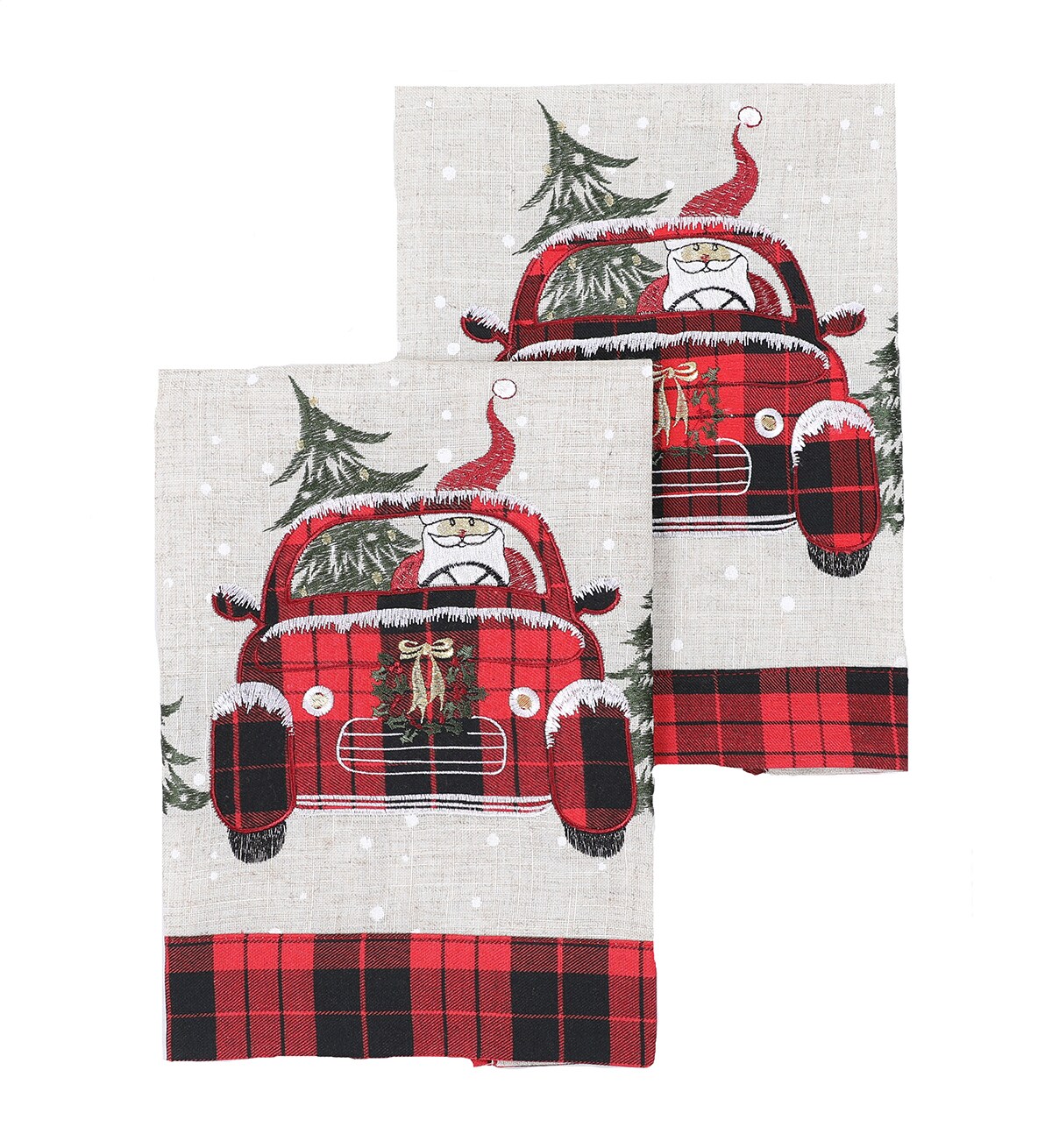 XIA Home Fashions XD198841422 22-Inches Tabletop Decoration Santa 2 -Pack Christmas Decor