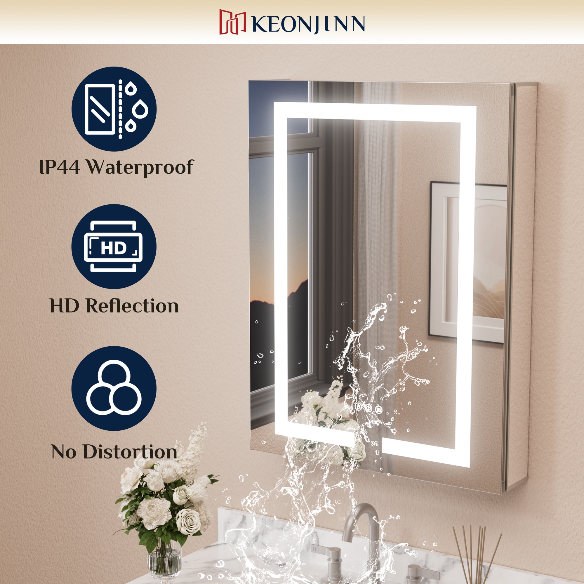 Keonjinn LW-JG-ZG-9161 Bathroom-Medicine-Cabinets - View #11