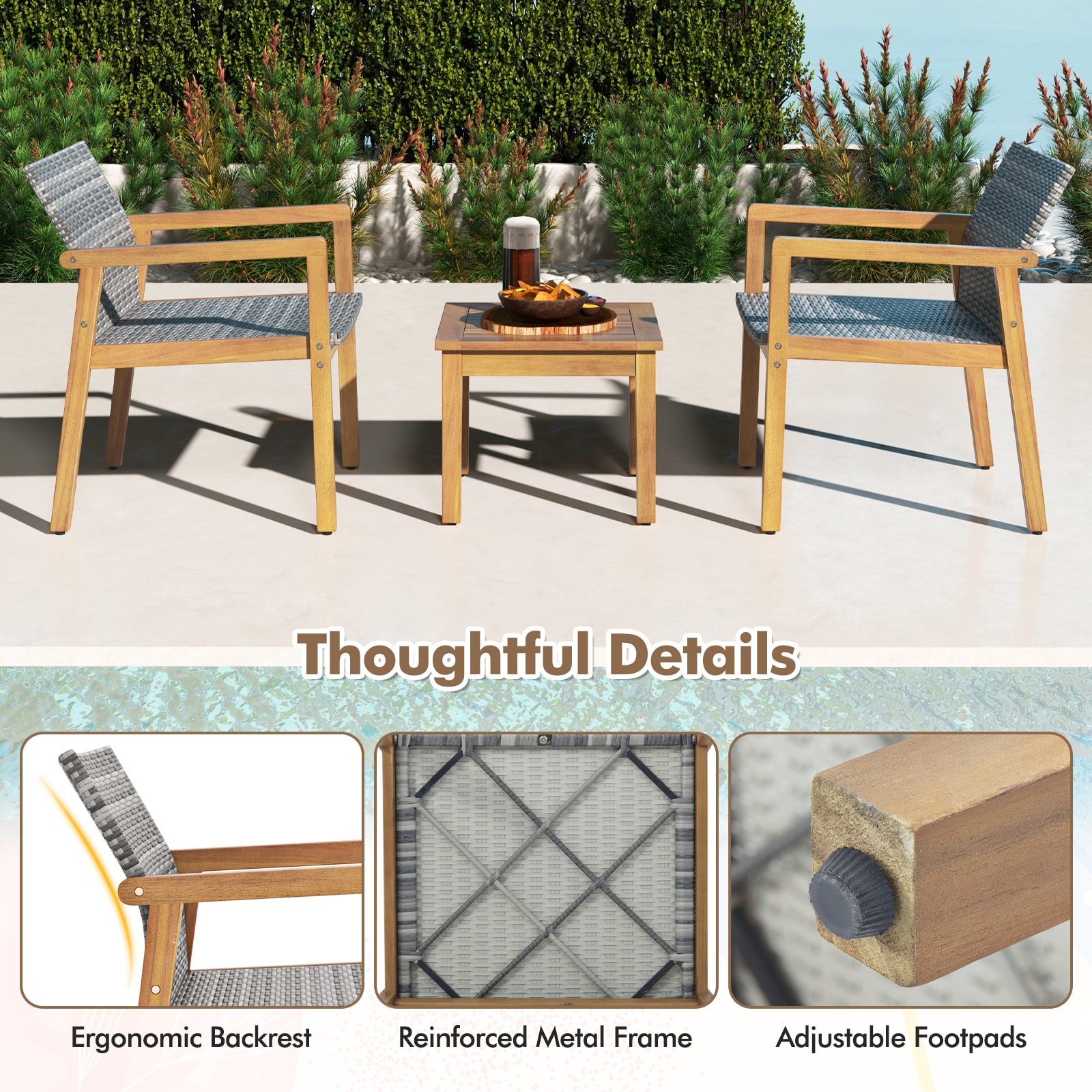 Ayelon 796LW4KHW72 Patio-Conversation-Sets - View #4