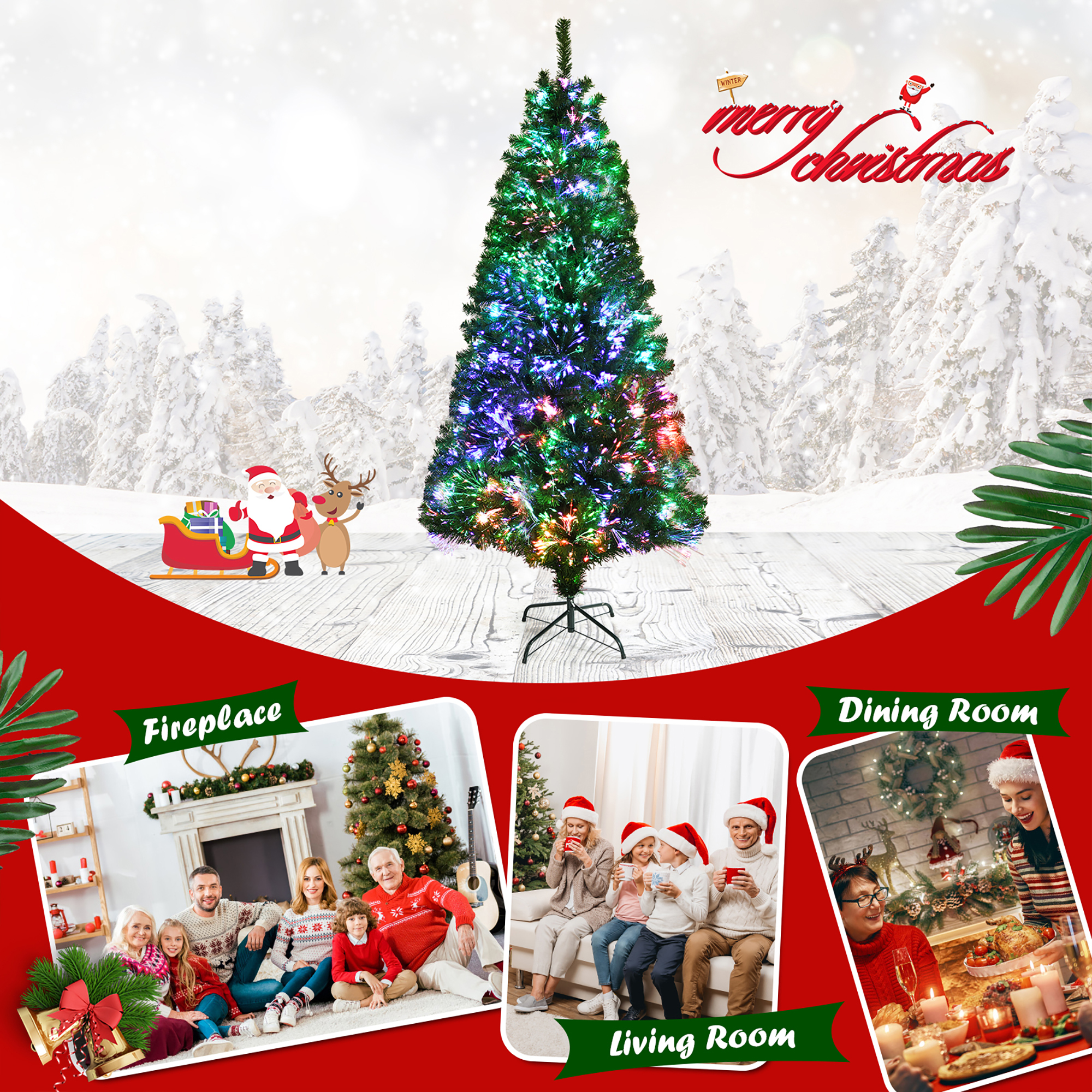 Costway CM23732US Artificial-Christmas-Trees - View #5