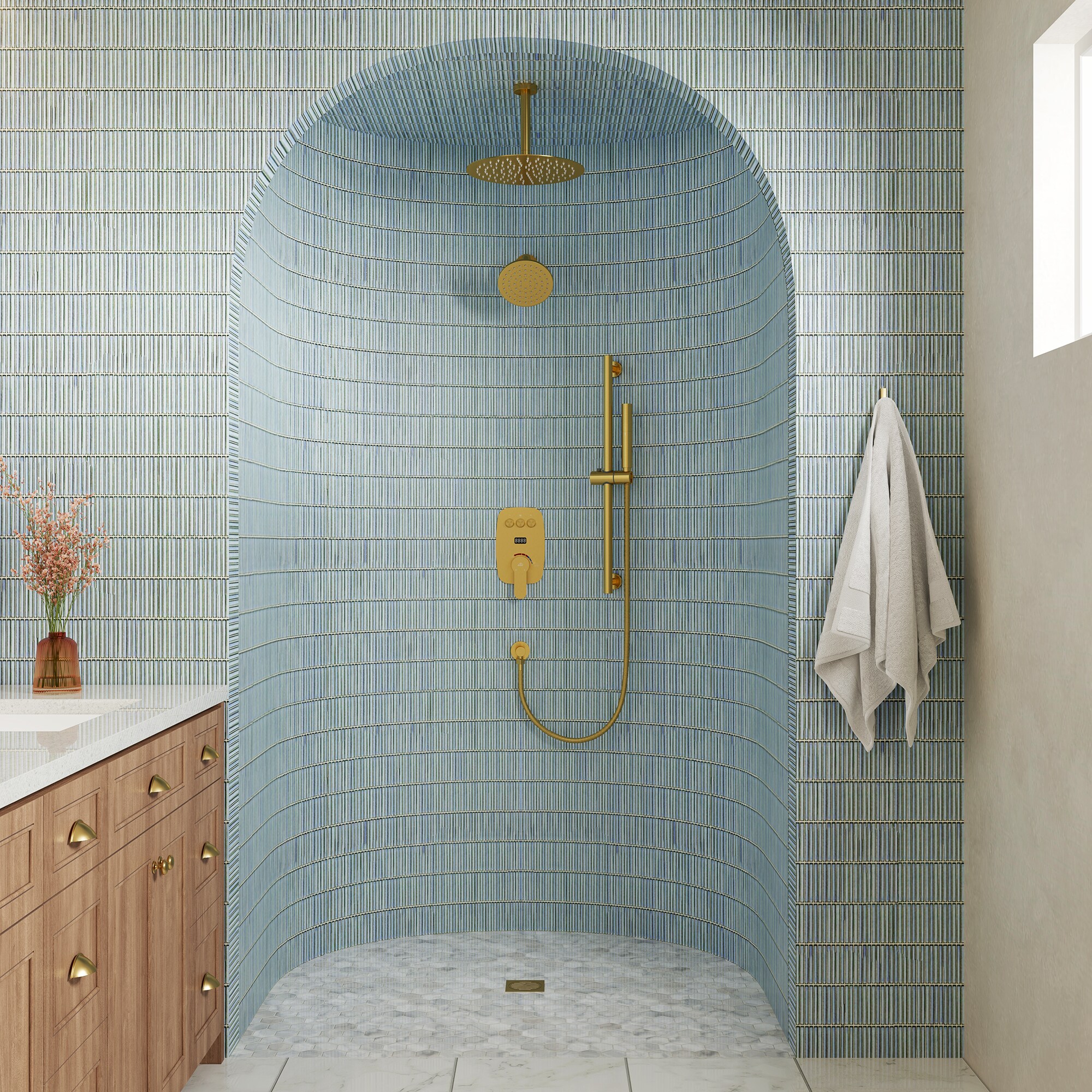 CASAINC CS6837-16BN Showerhead-Bar-Panels - View #2