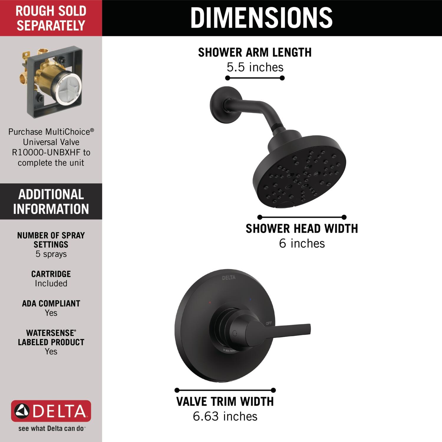 Delta T14272-BL Tub-Shower-Faucets - View #3