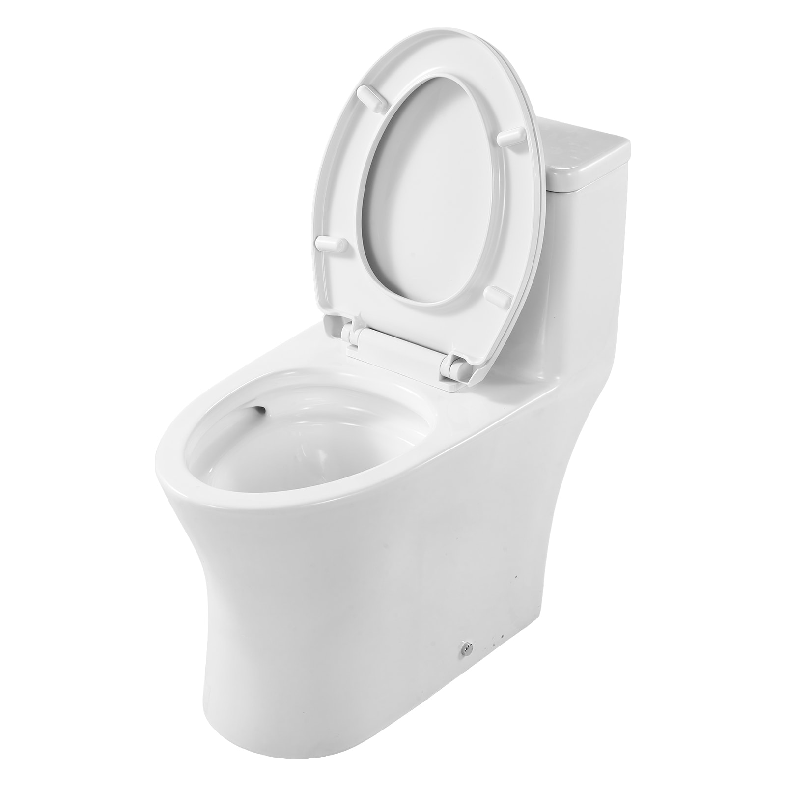 VEVOR - One-Piece Toilet Elongated Toilet Vortex Dual-Flush 1.0/1.28 GPF Toilets for Bathroom wit...