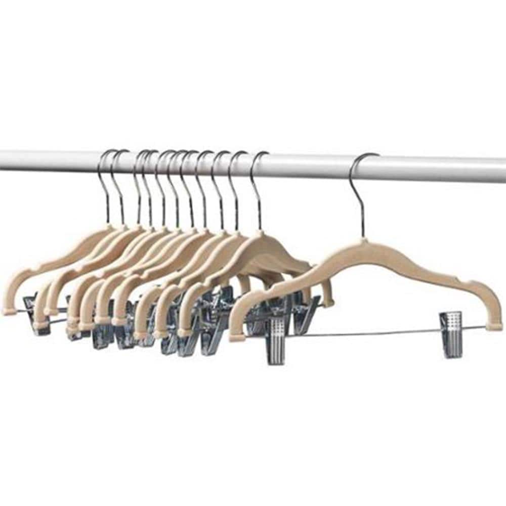 YDHely 25 Pack Pant Hangers Plastic with Clips, 14 inch Skirt Hangers, Clip  Hangers for Pants, Bulk Plastic Hangers Black | Walmart Canada