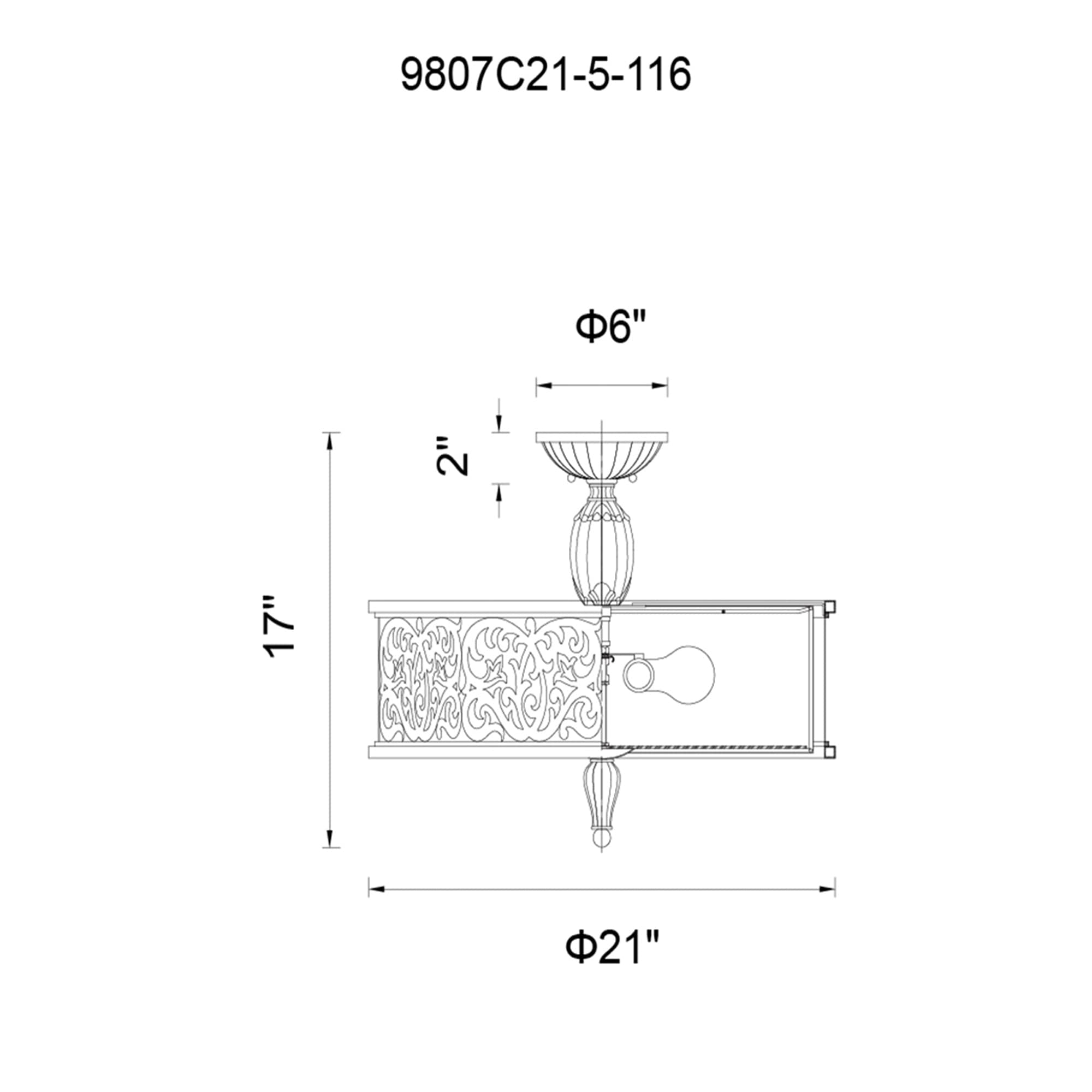 CWI Lighting 9807C21-5-116 flushmounts - View #8