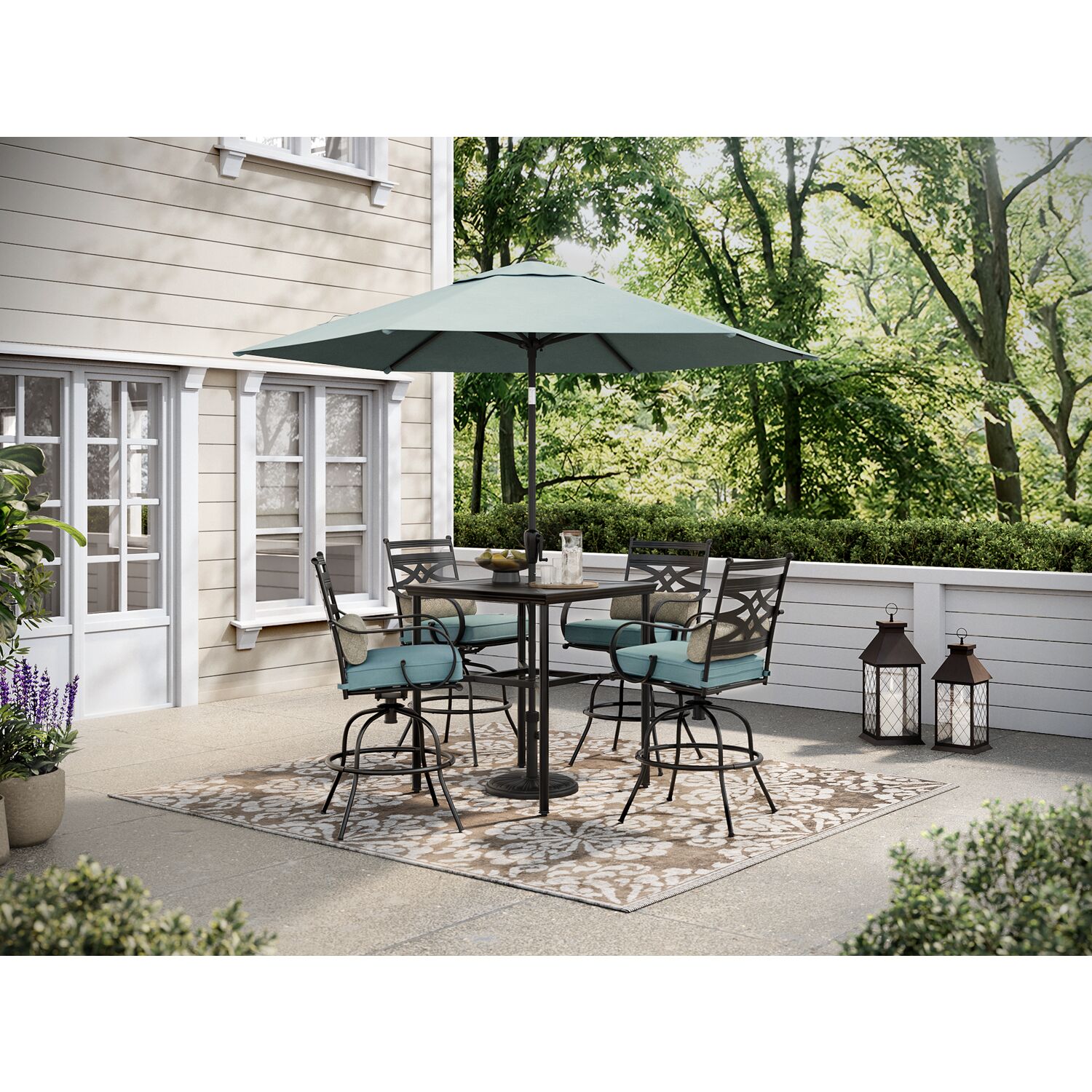 Hanover MCLRDN5PCBR-SU-B Patio-Dining-Sets - View #6