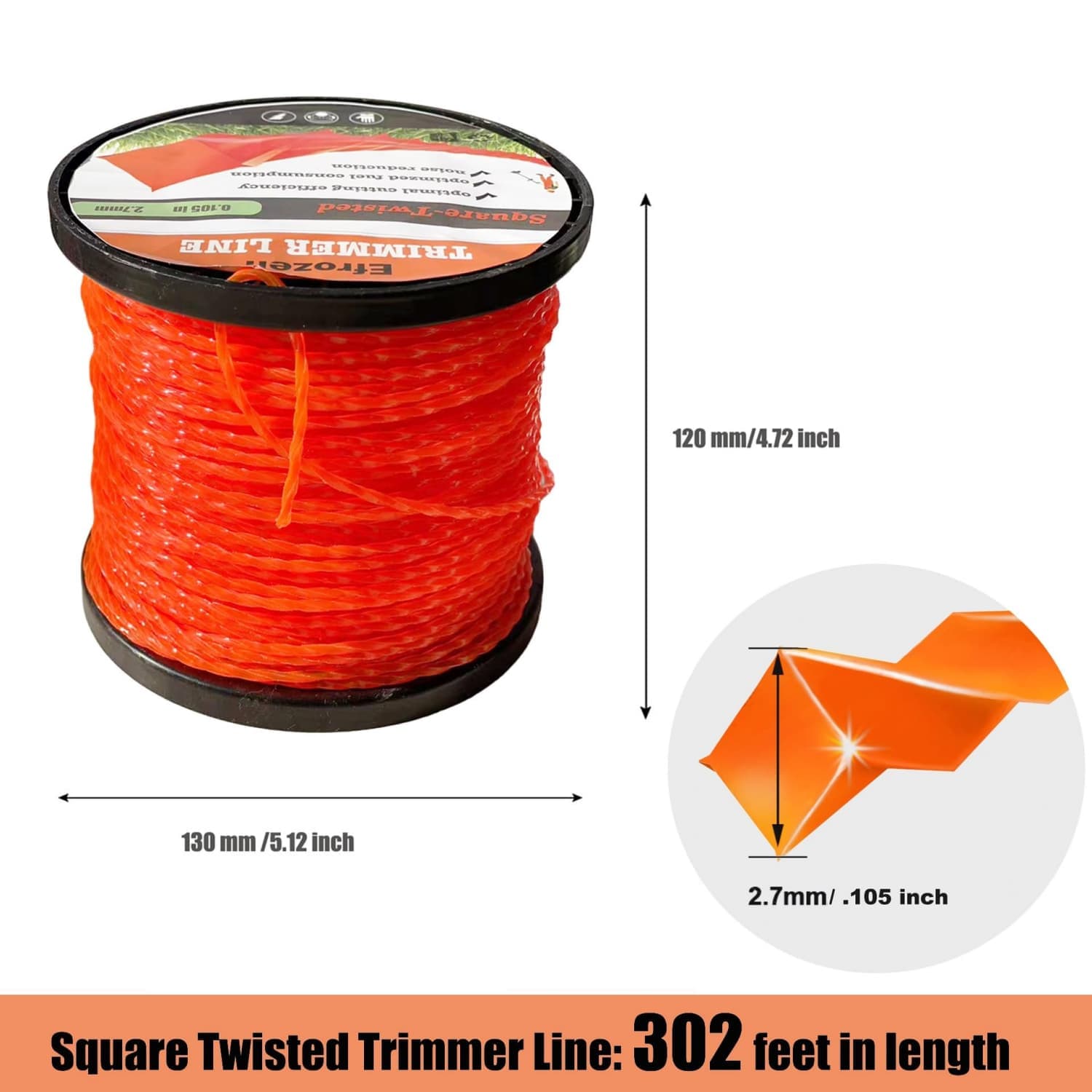 Angel Sar L2MMA56STL22 Trimmer-Line - View #2