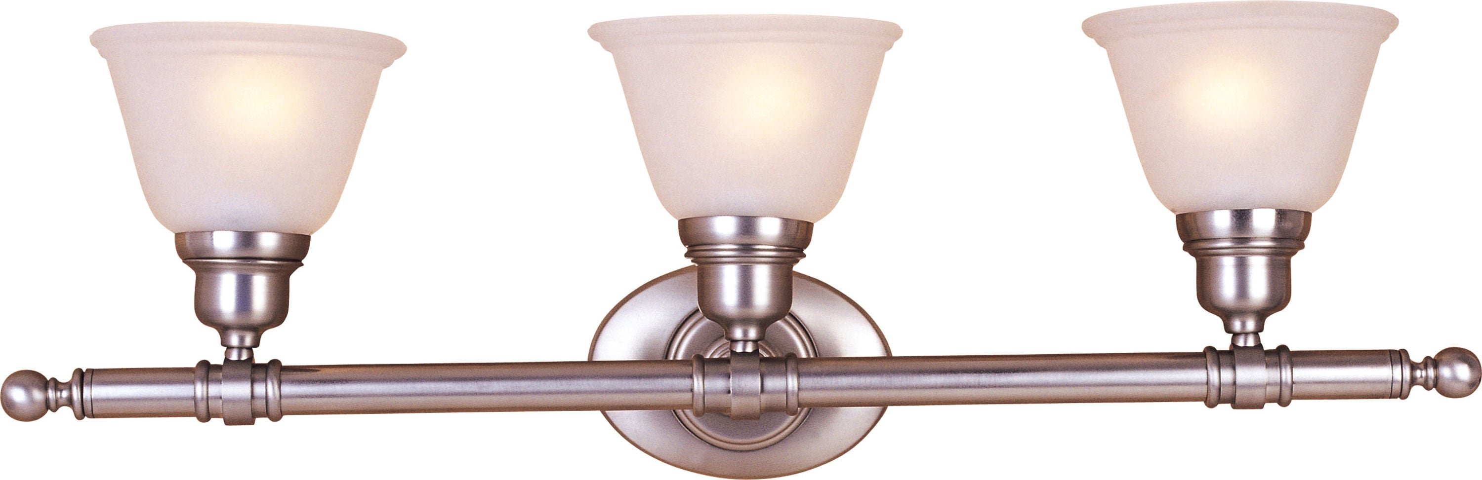 Maxim Lighting 7143FTSN Essentials 29.5-in 3 -Light Satin Nickel Traditional Vanity light