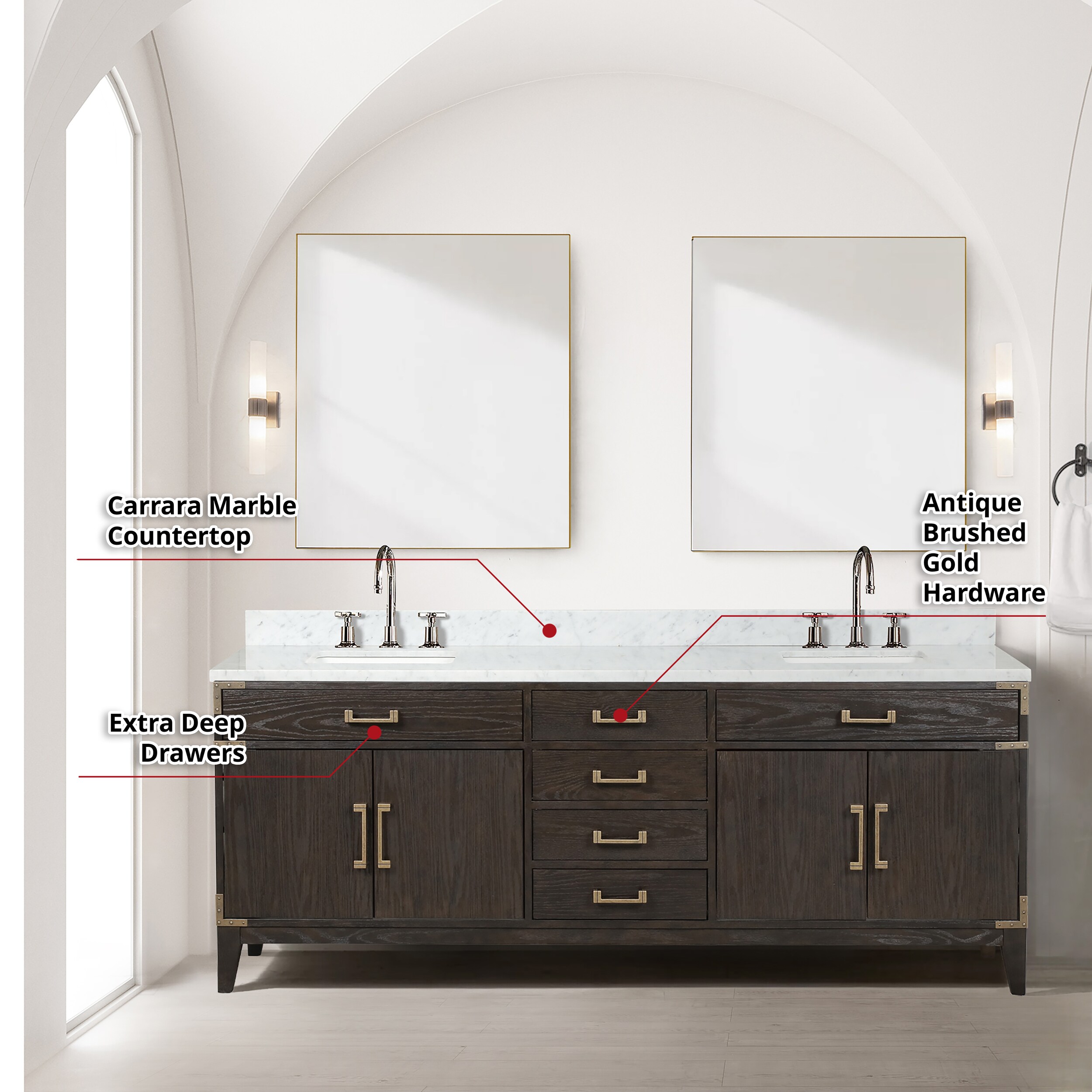 Lexora LVW84DK111 Bath-Vanity-Combo - View #6