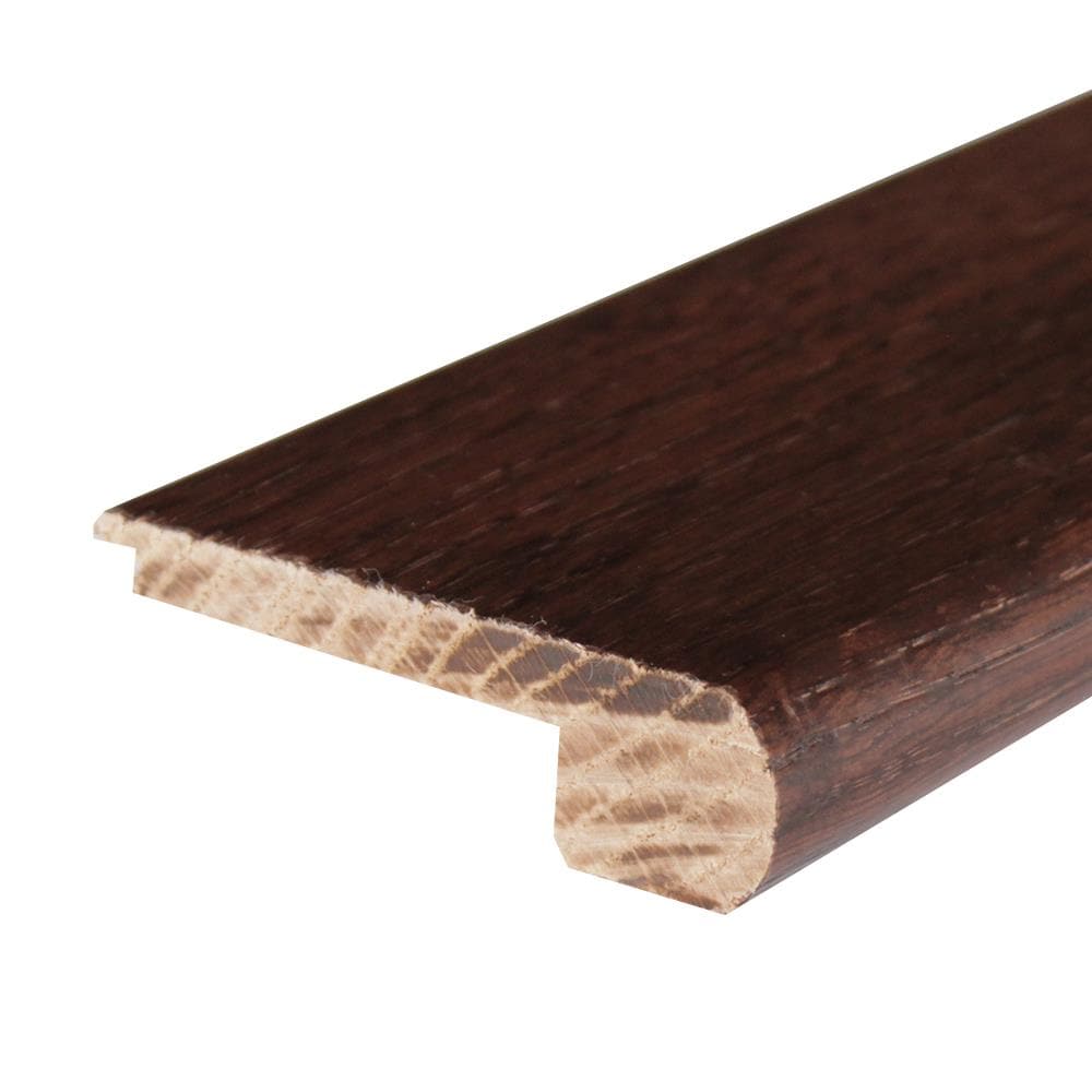 Flexco 1103336 Solid Wood Stair Nose 2.75-in x 78-in x 0.38-in Coffee Prefinished Wood Red oak Flush Stair Nosing