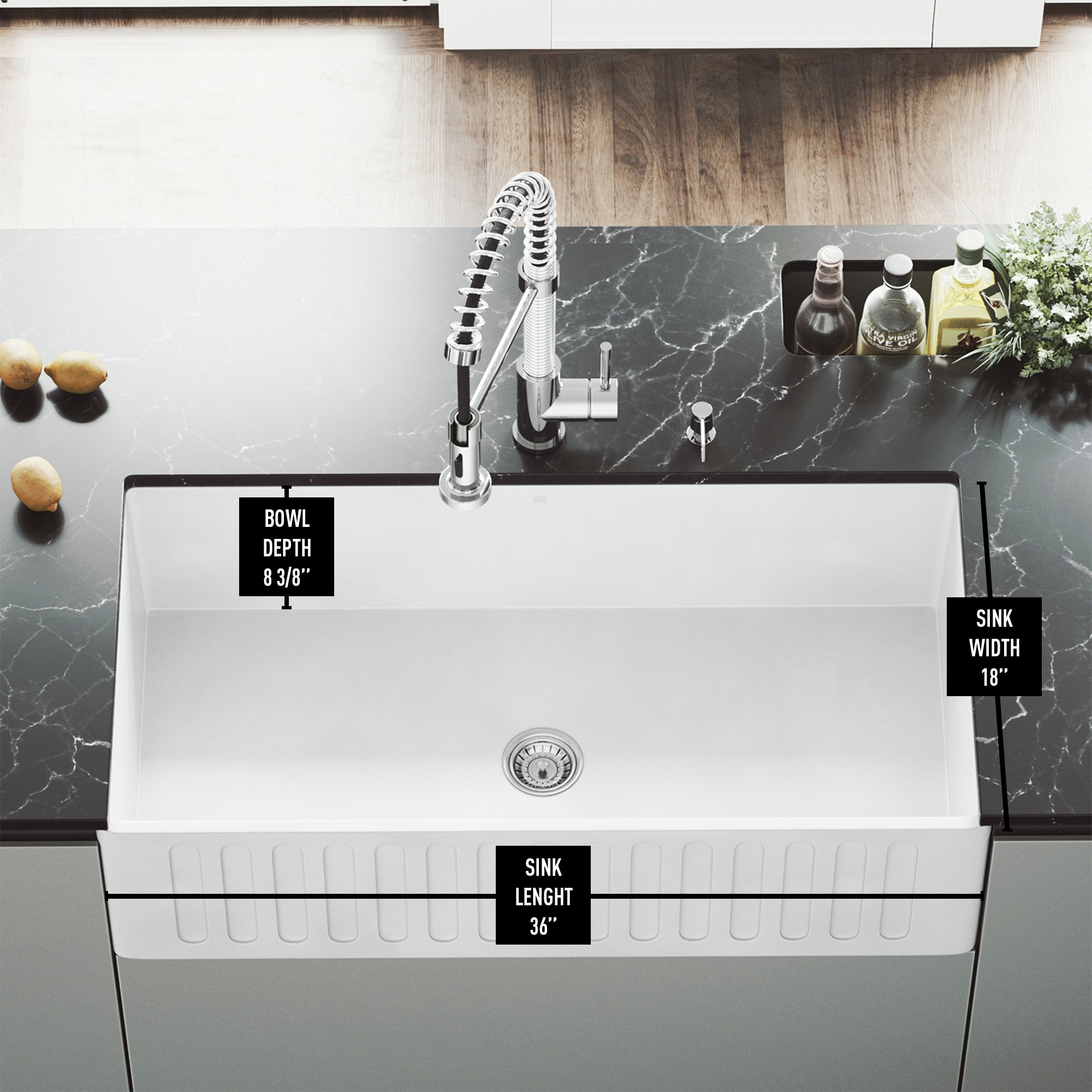 VIGO VGRA3618CS Kitchen-Sinks - View #9