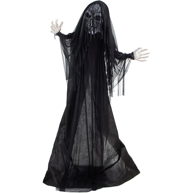 Haunted Hill Farm 60-in Lighted Animatronic Reaper Free Standing ...