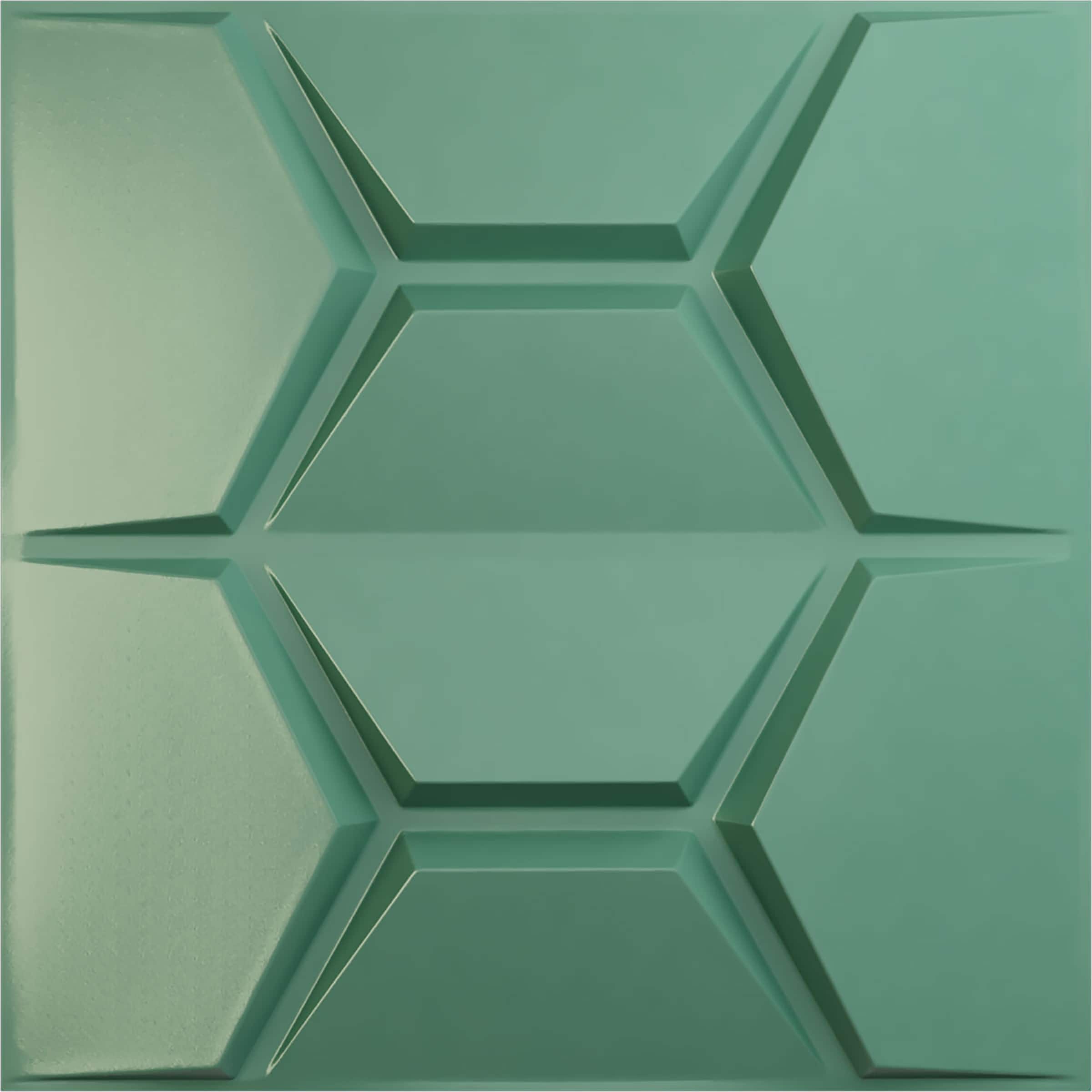 Ekena Millwork WP20X20CYFSM 19-5/8-in x 19-5/8-in Embossed Paintable/Stainable Green PVC Geometric Wall Panel ( 2.67-sq ft )