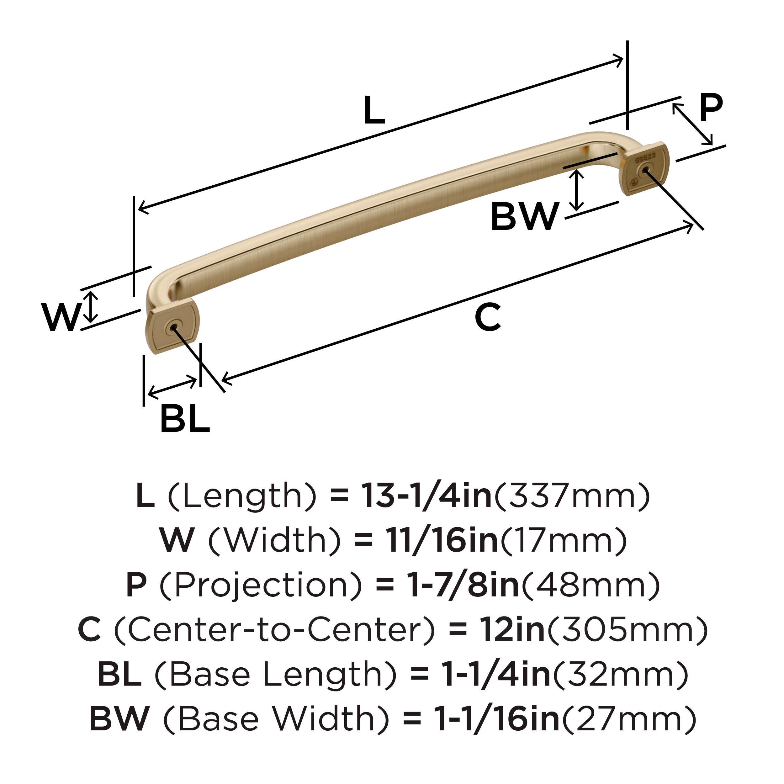 Amerock BP55523BBZ Cabinet-Pulls - View #4
