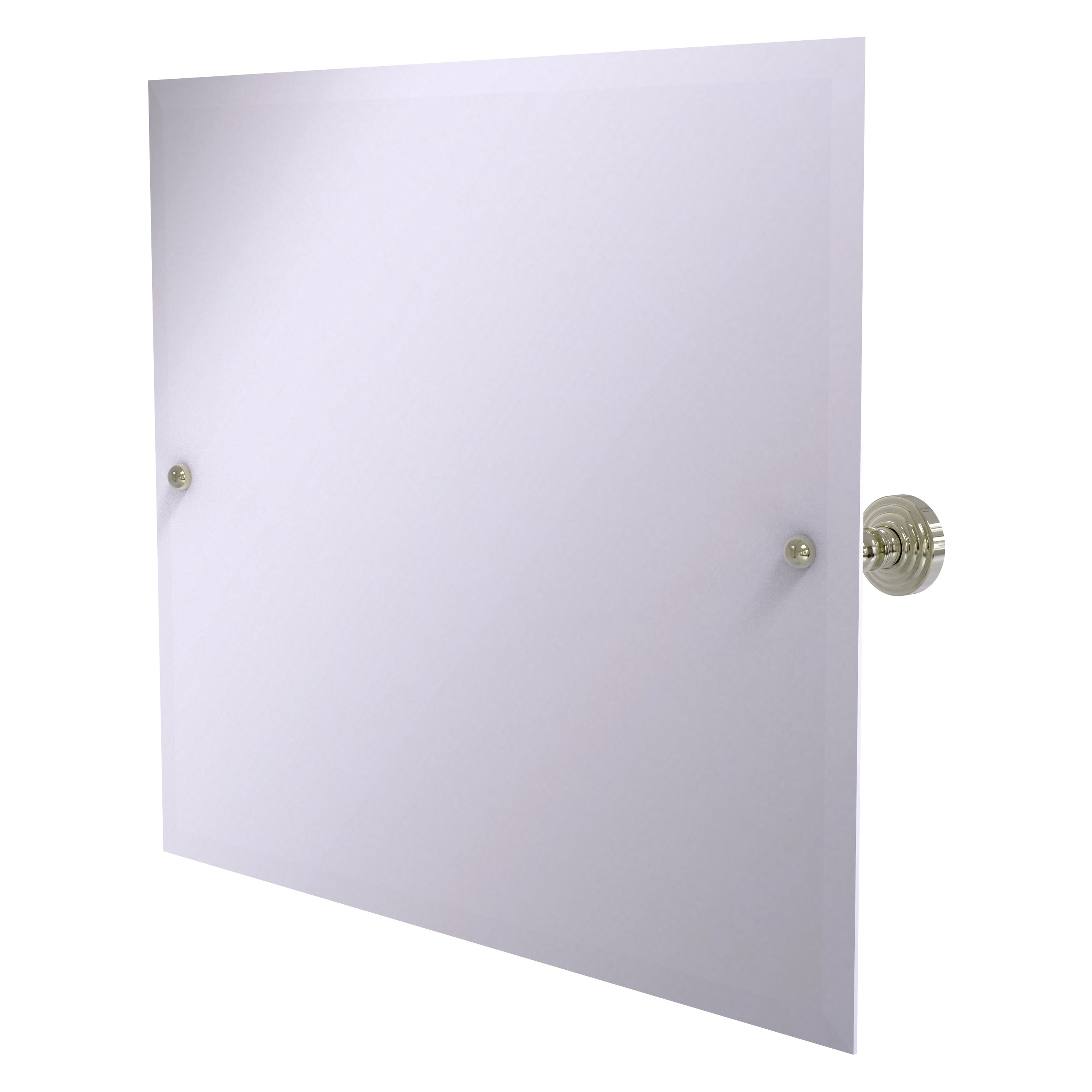 Allied Brass WP-93-PNI Waverly Place 26-Inches x 21-Inches Beveled Frameless Rectangle Tilting Bathroom Vanity Mirror ( Polished Nickel )