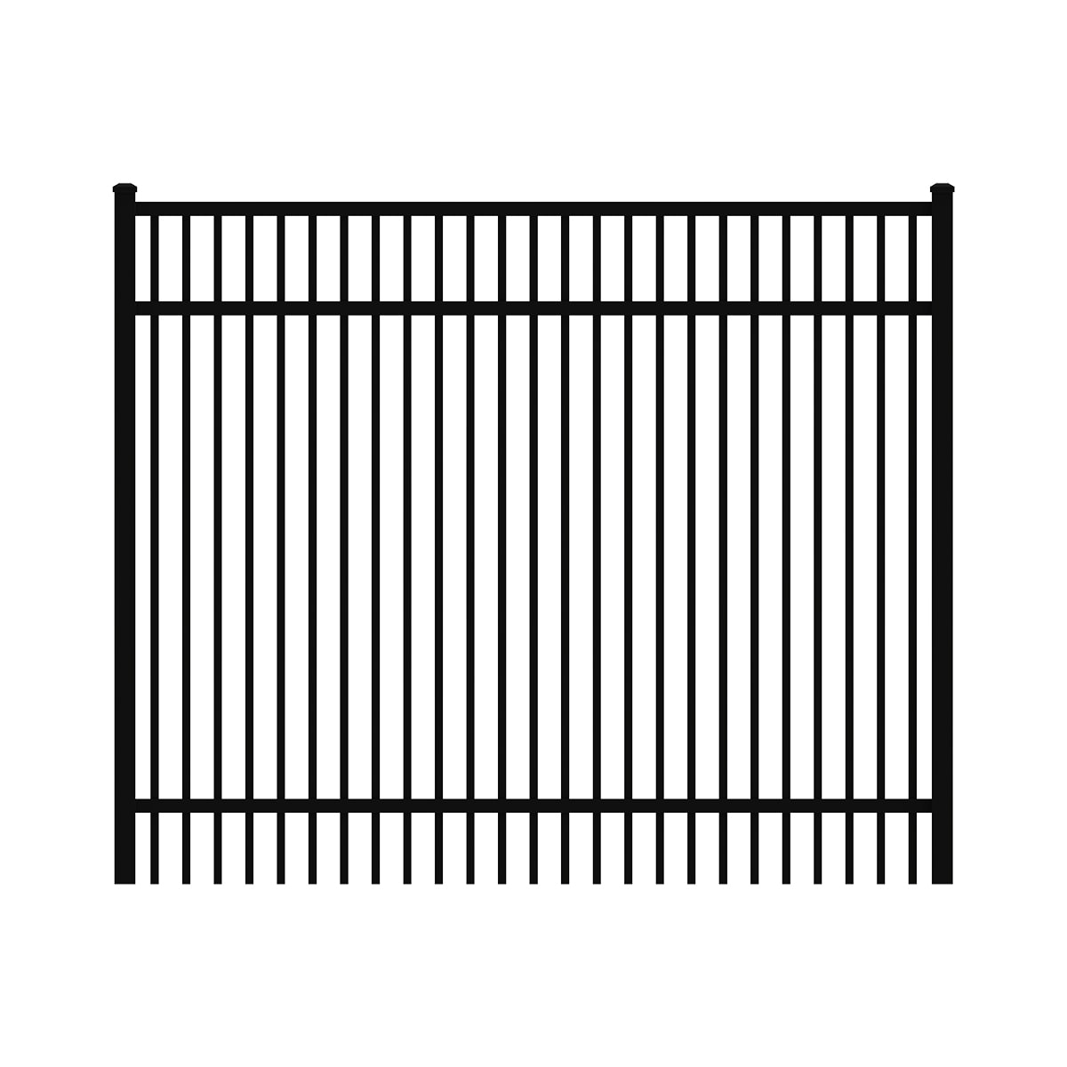 Ironcraft 833723 Cheshire Black Powder-coated Aluminum Yard Gate