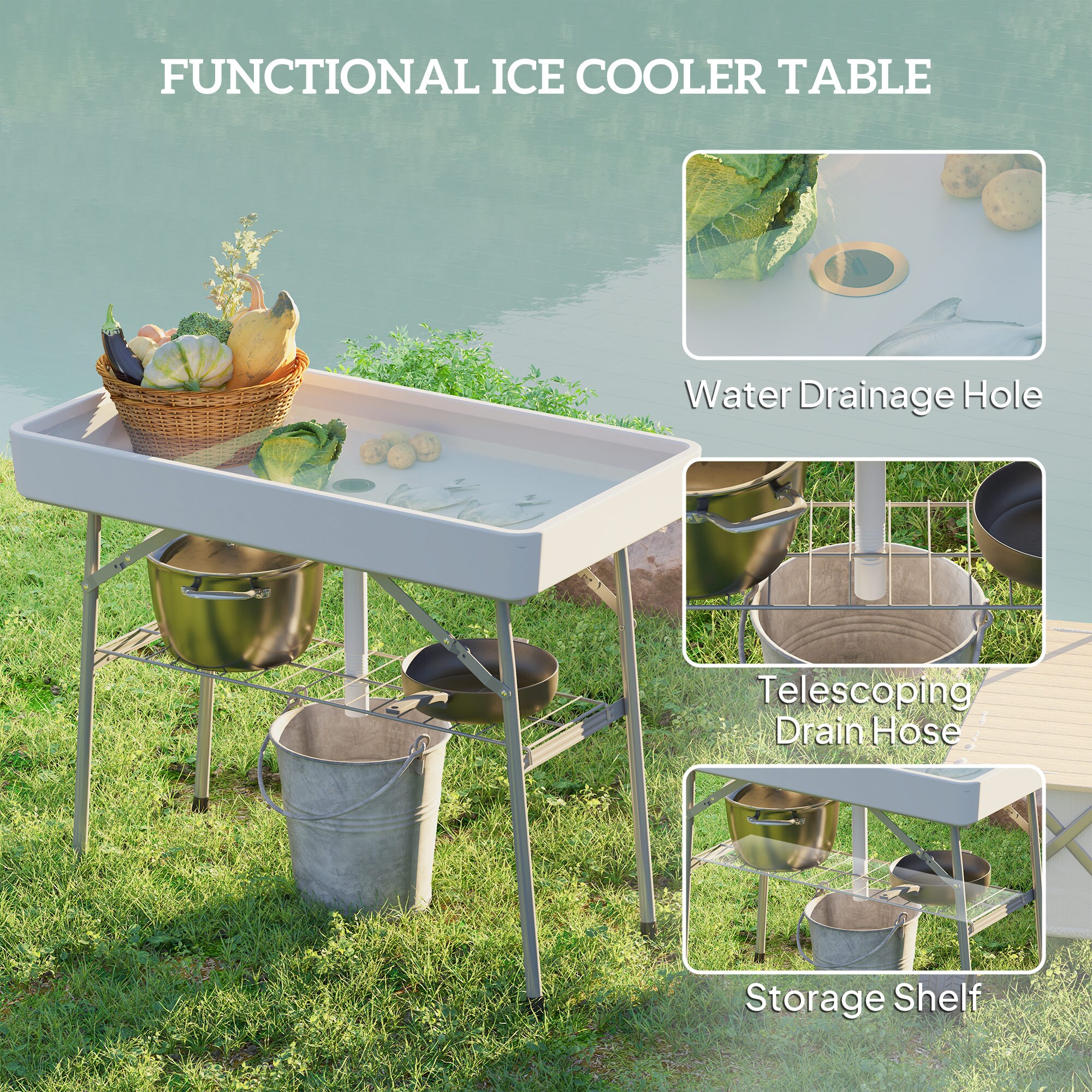 Outsunny 84G-618V00WT Picnic-Tables - View #9