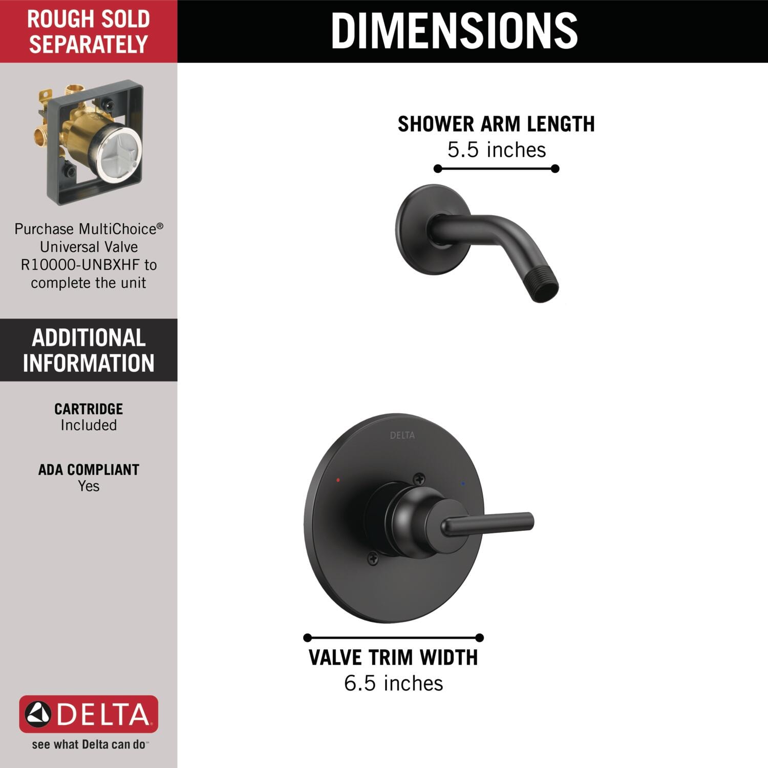 Delta T14259-BLLHD Tub-Shower-Faucets - View #6