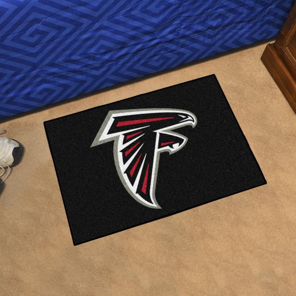 FANMATS Atlanta Falcons 2-ft X 3-ft Black Nylon Rectangular Indoor Or ...