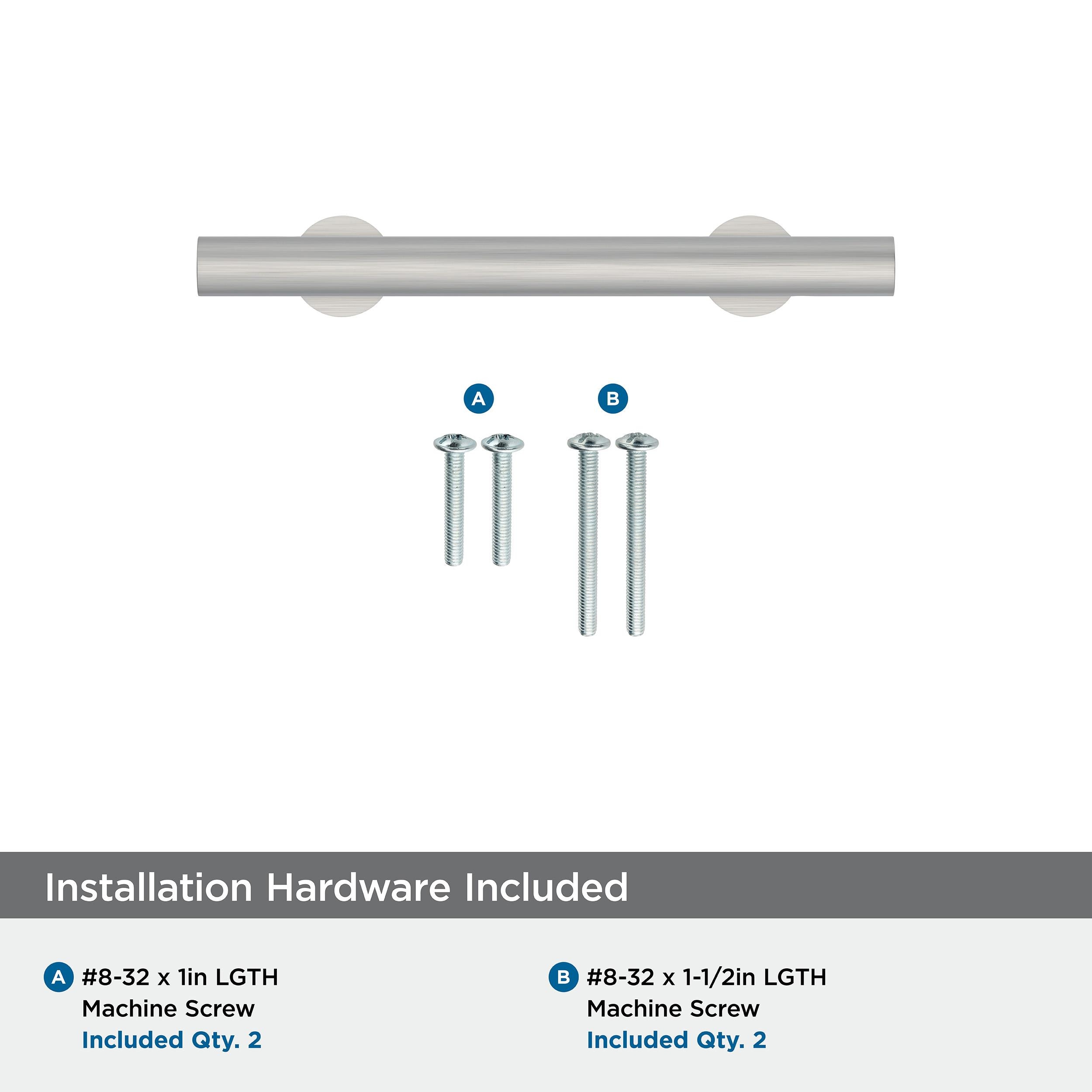3" Brushed Satin Nickel Modern Cabinet Bar Pull