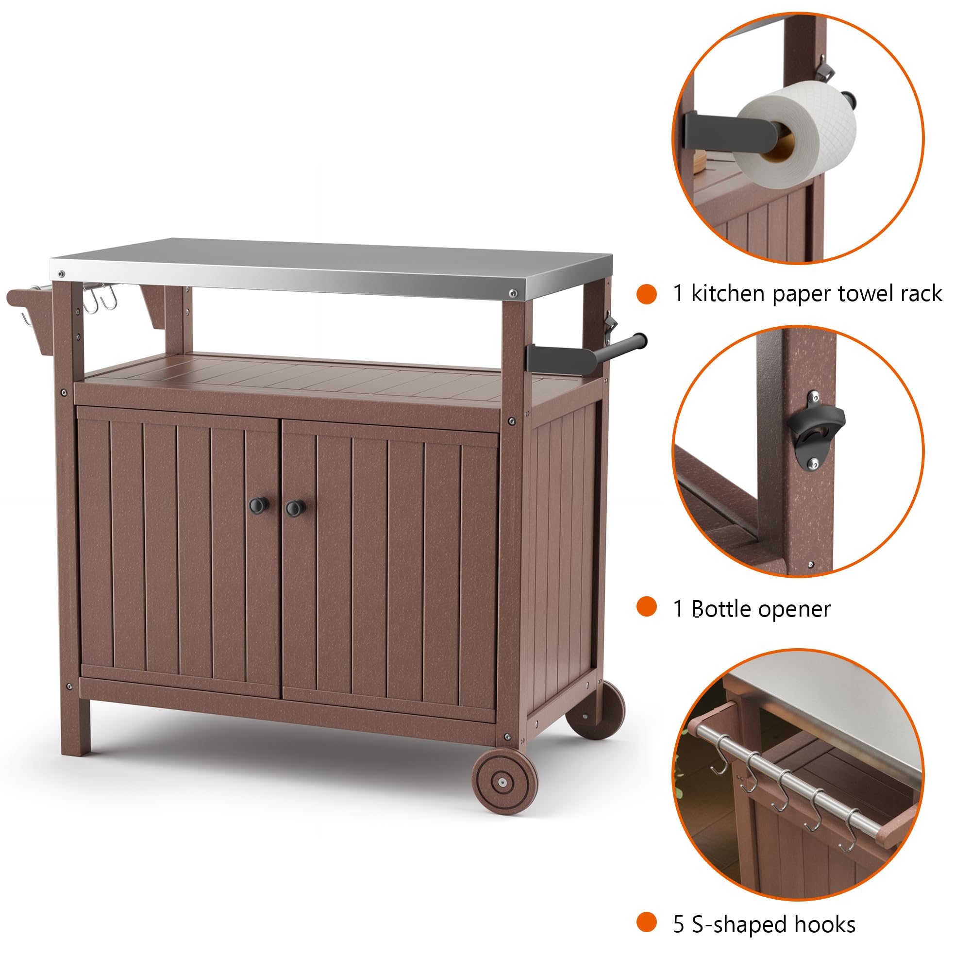 Poly furniture DC-SS05-BR Grill-Carts-Grill-Stands - View #4
