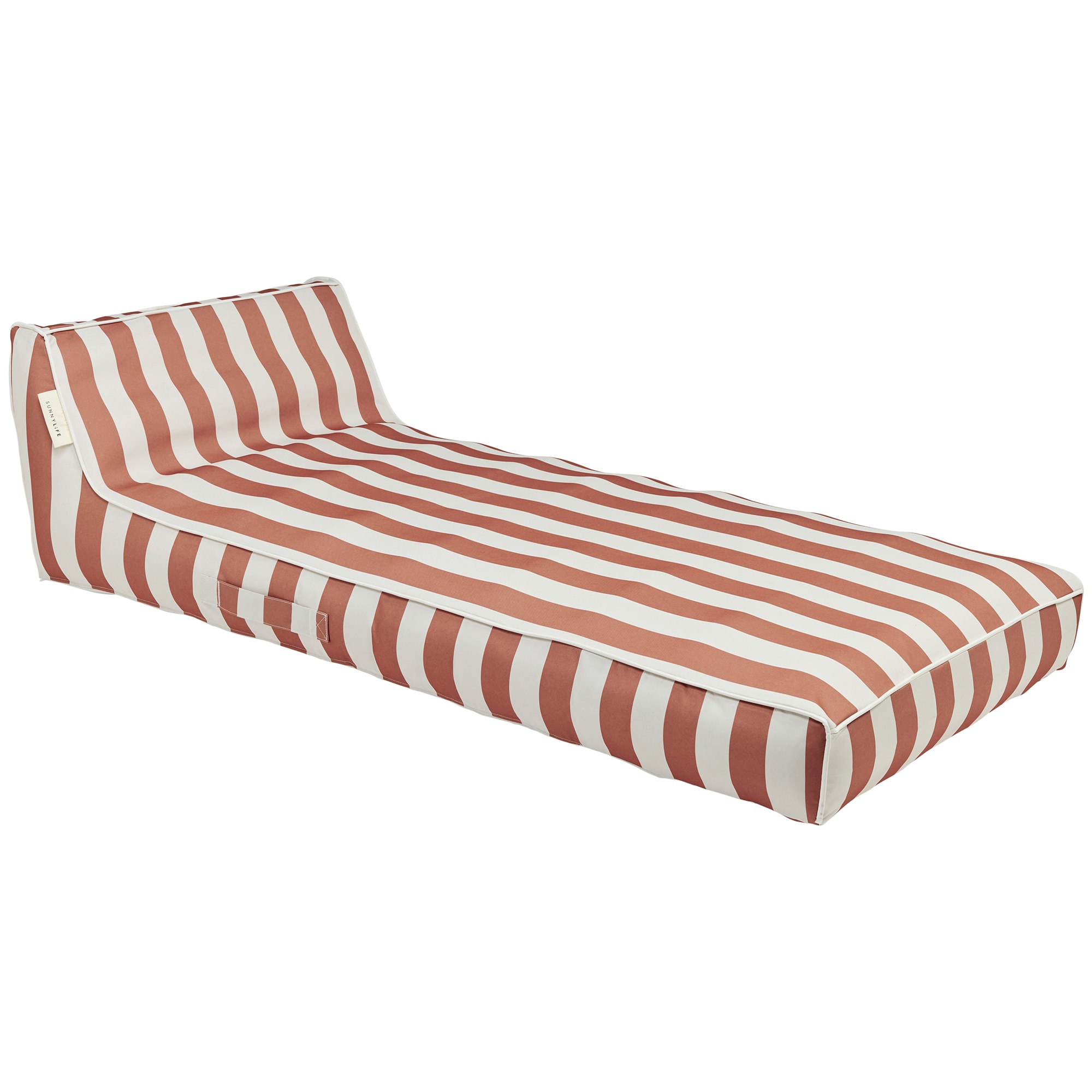 SUNNYLiFE  Luxe Lie On Lounger Tierra Clay Stripe Terracotta Removeable Cover