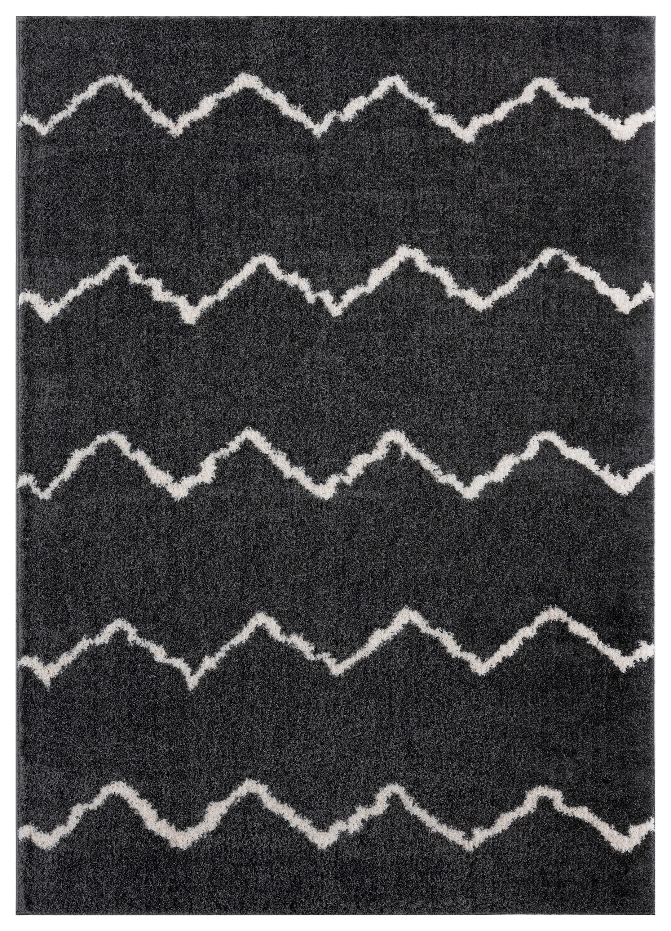 United Weavers Of America 1840 20477 58 Tranquility 5 x 7 (ft) Polyester Smoke Rectangular Indoor Geometric Mid-Century Modern Area rug